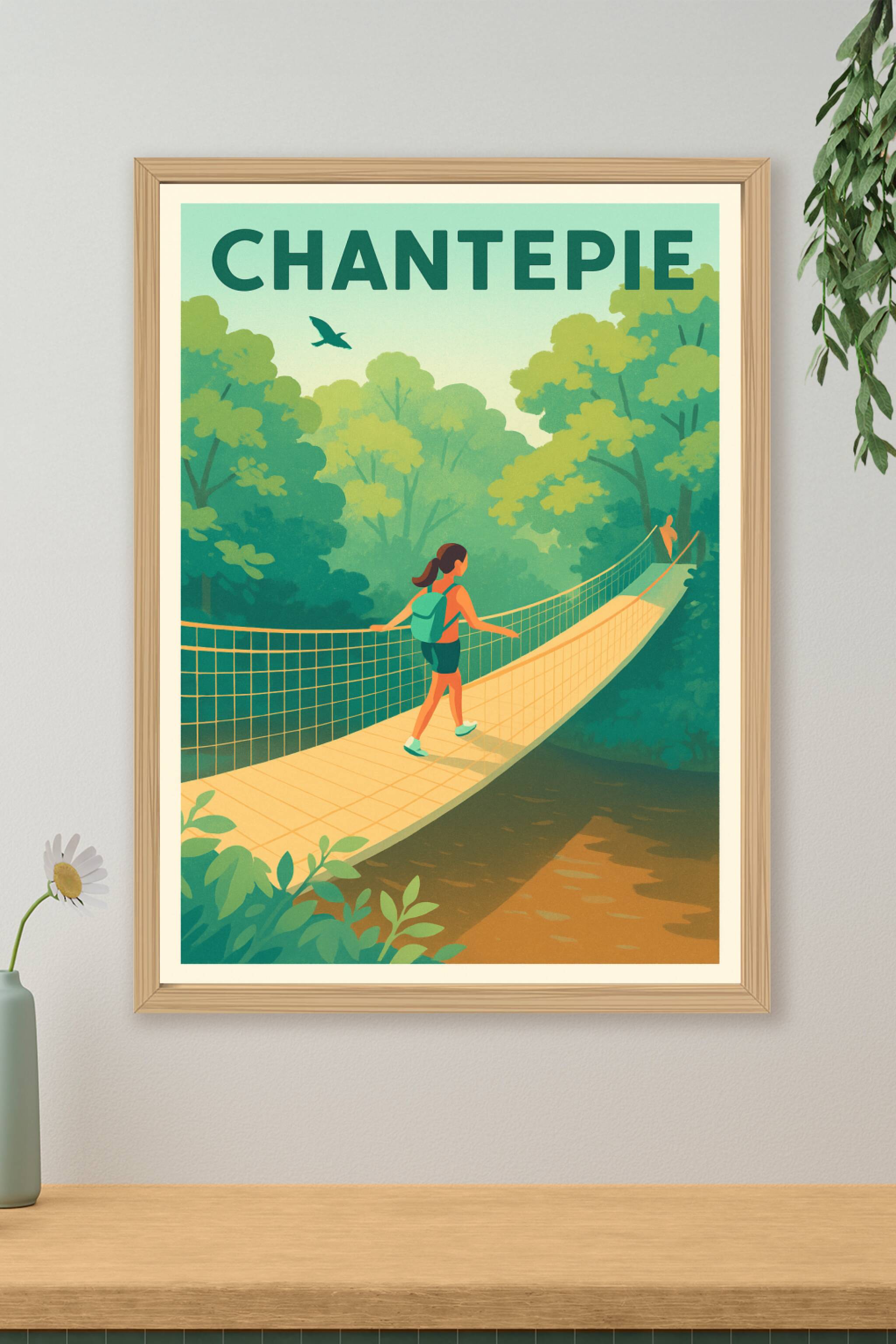 Affiche de Chantepie - L'appel de la nature au détour du pont suspendu