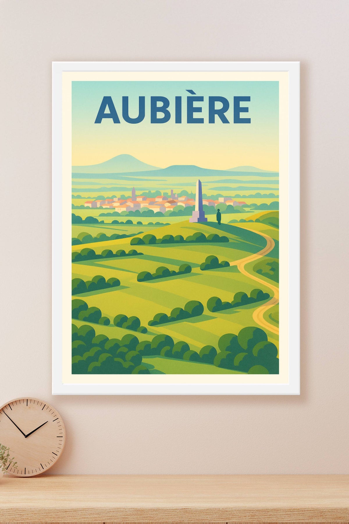 Affiche de Aubière - Horizons paisibles et campagne verdoyante