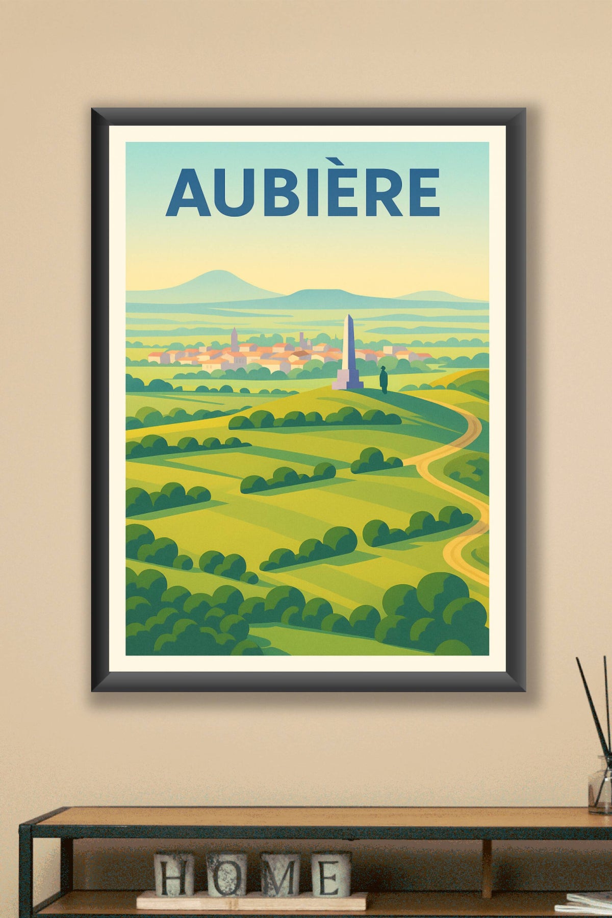 Affiche de Aubière - Horizons paisibles et campagne verdoyante