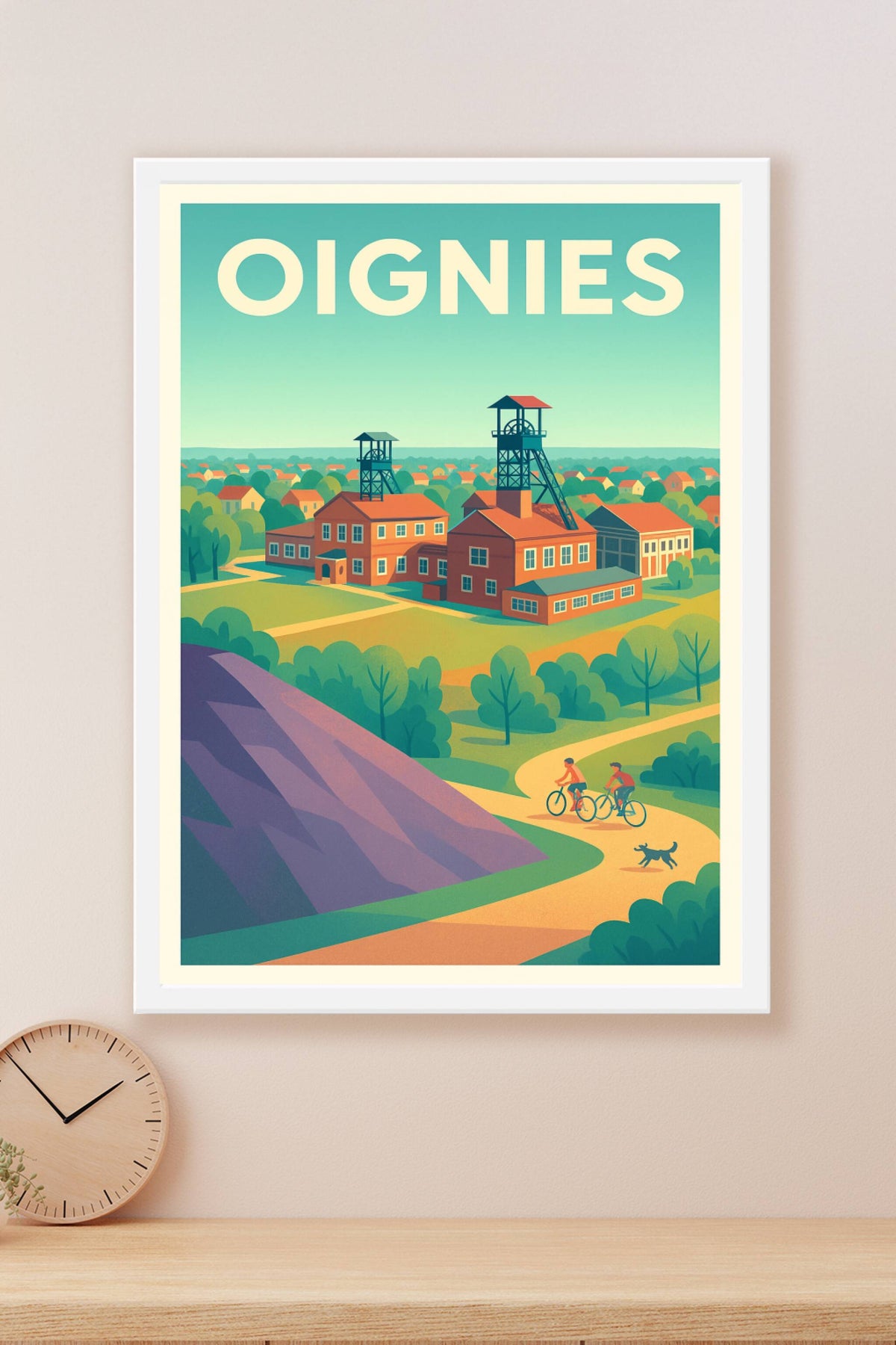 Affiche de Oignies - Charme industriel et nature apaisante