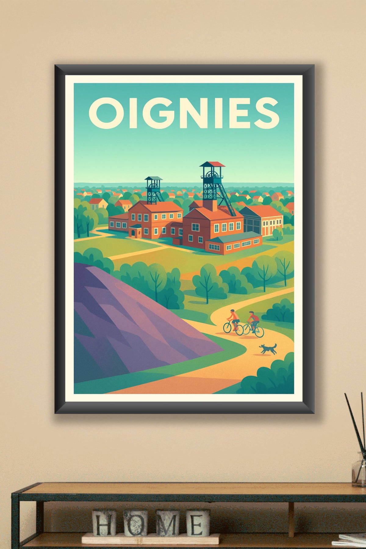 Affiche de Oignies - Charme industriel et nature apaisante