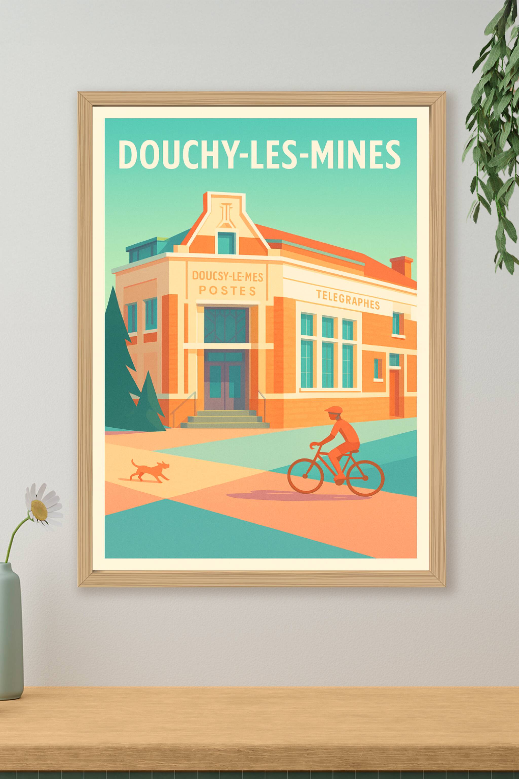 Affiche de Douchy-les-Mines - L'élégance rétro au coin de la rue