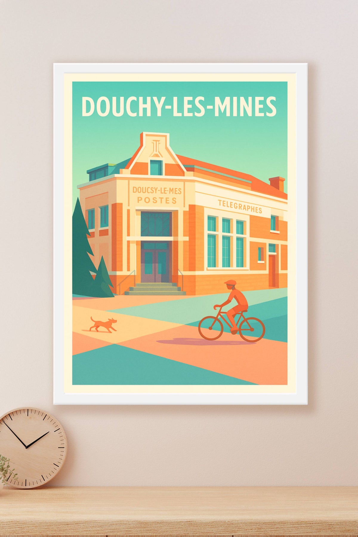 Affiche de Douchy-les-Mines - L'élégance rétro au coin de la rue