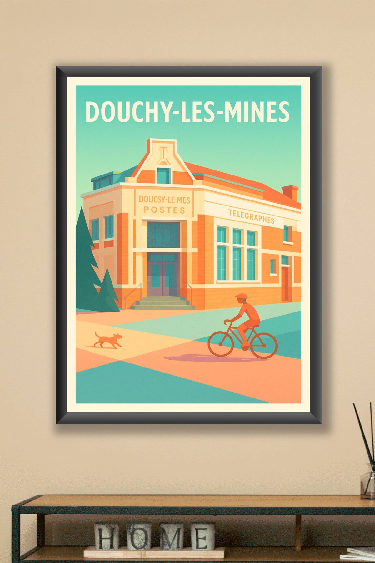 Affiche de Douchy-les-Mines - L'élégance rétro au coin de la rue