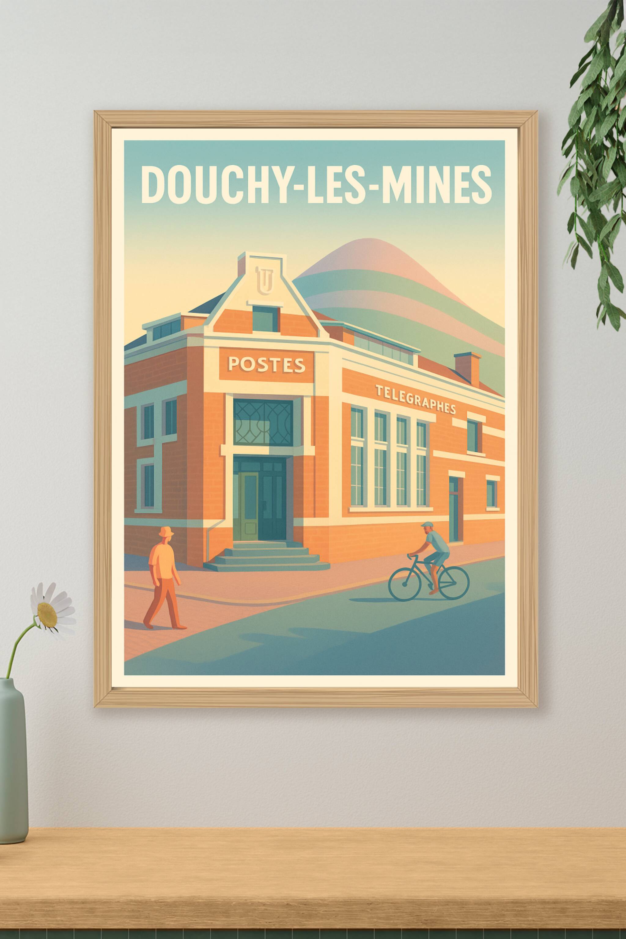 Affiche de Douchy-les-Mines - Charme rétro d'une ville paisible