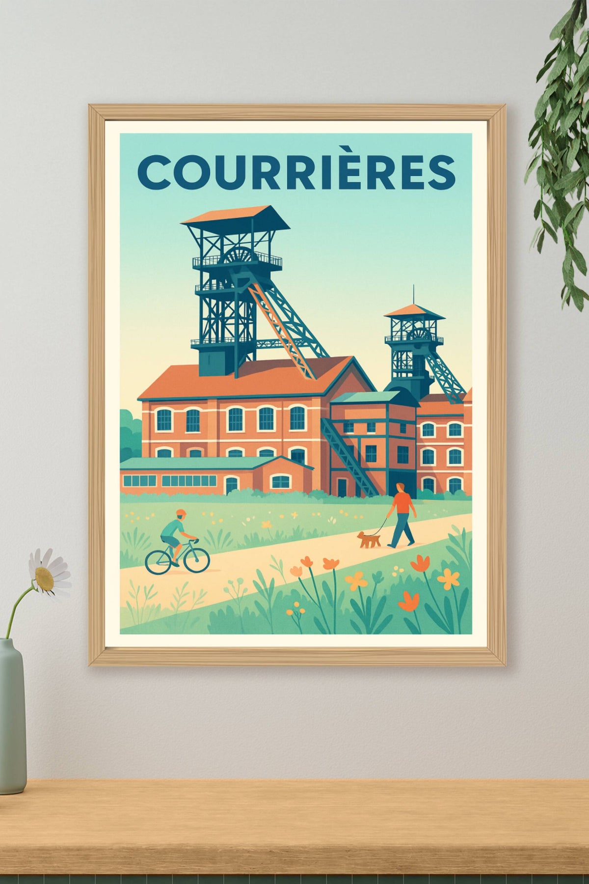 Affiche de Courrières - L'Esprit Industriel et Naturel