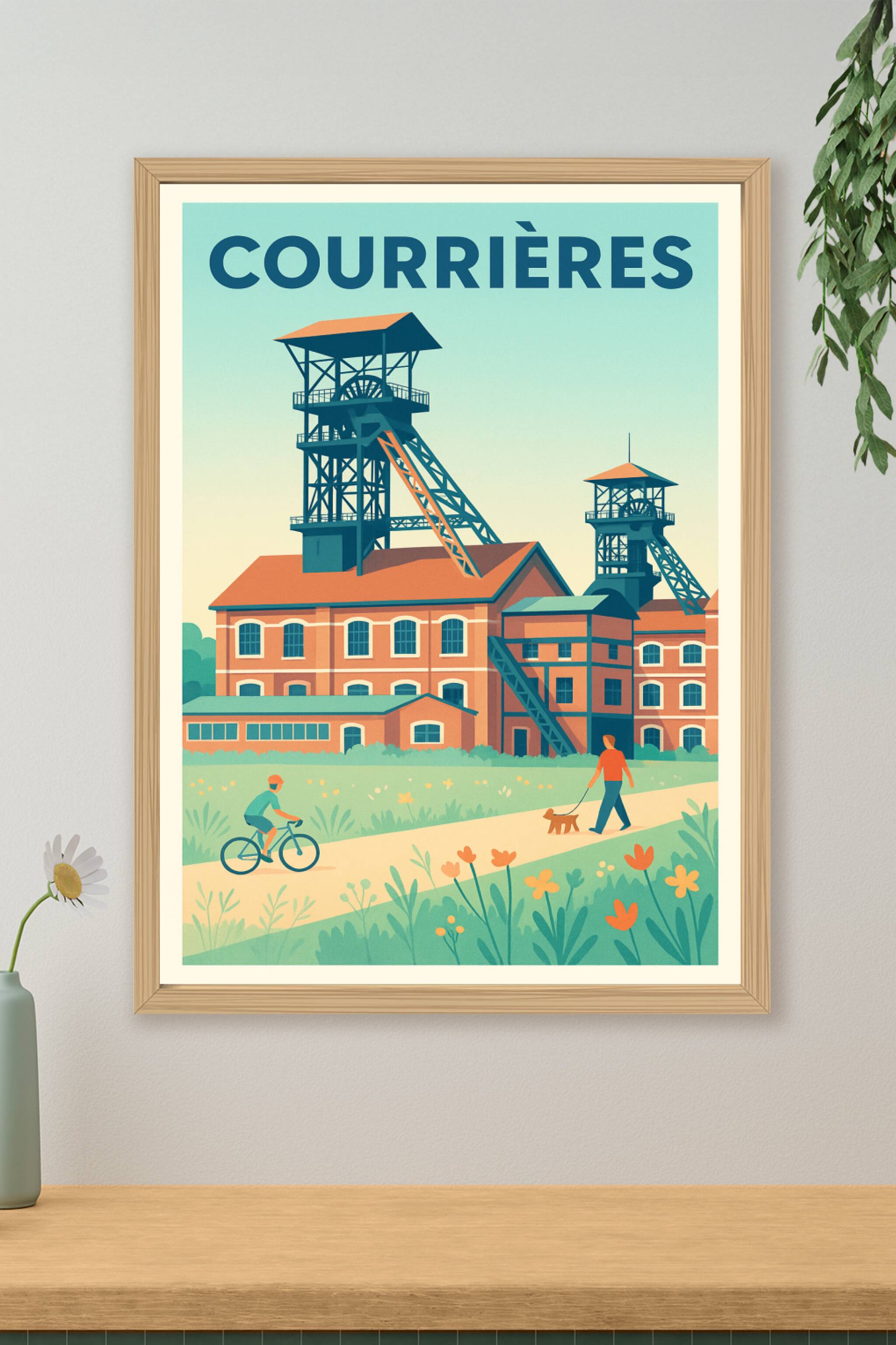 Affiche de Courrières - L'Esprit Industriel et Naturel
