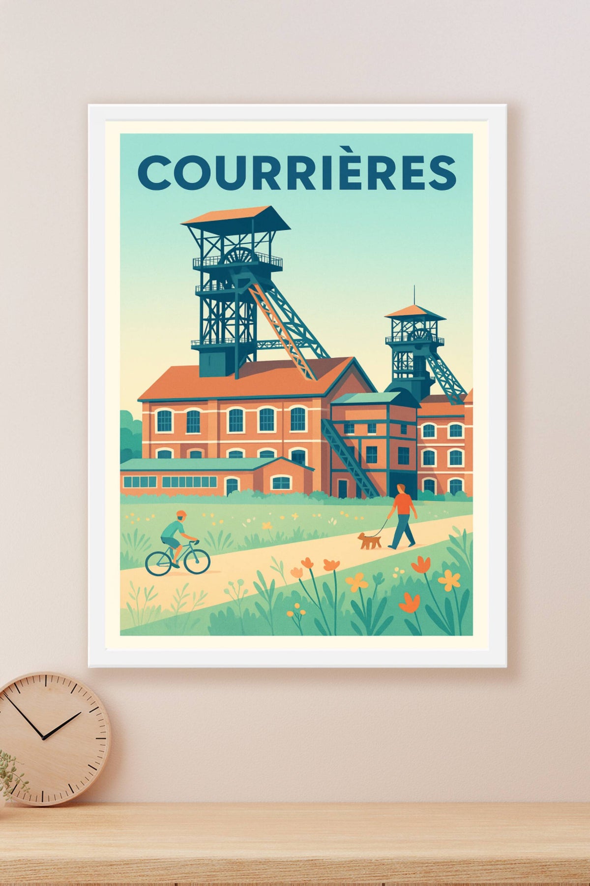 Affiche de Courrières - L'Esprit Industriel et Naturel