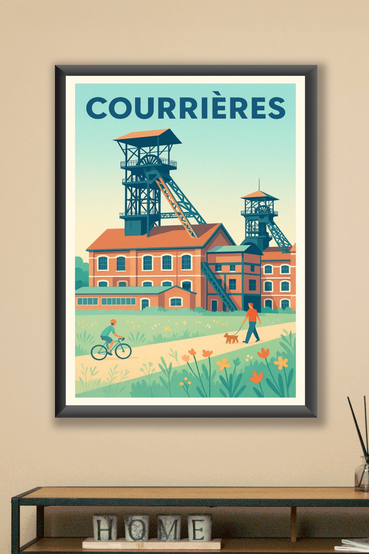 Affiche de Courrières - L'Esprit Industriel et Naturel