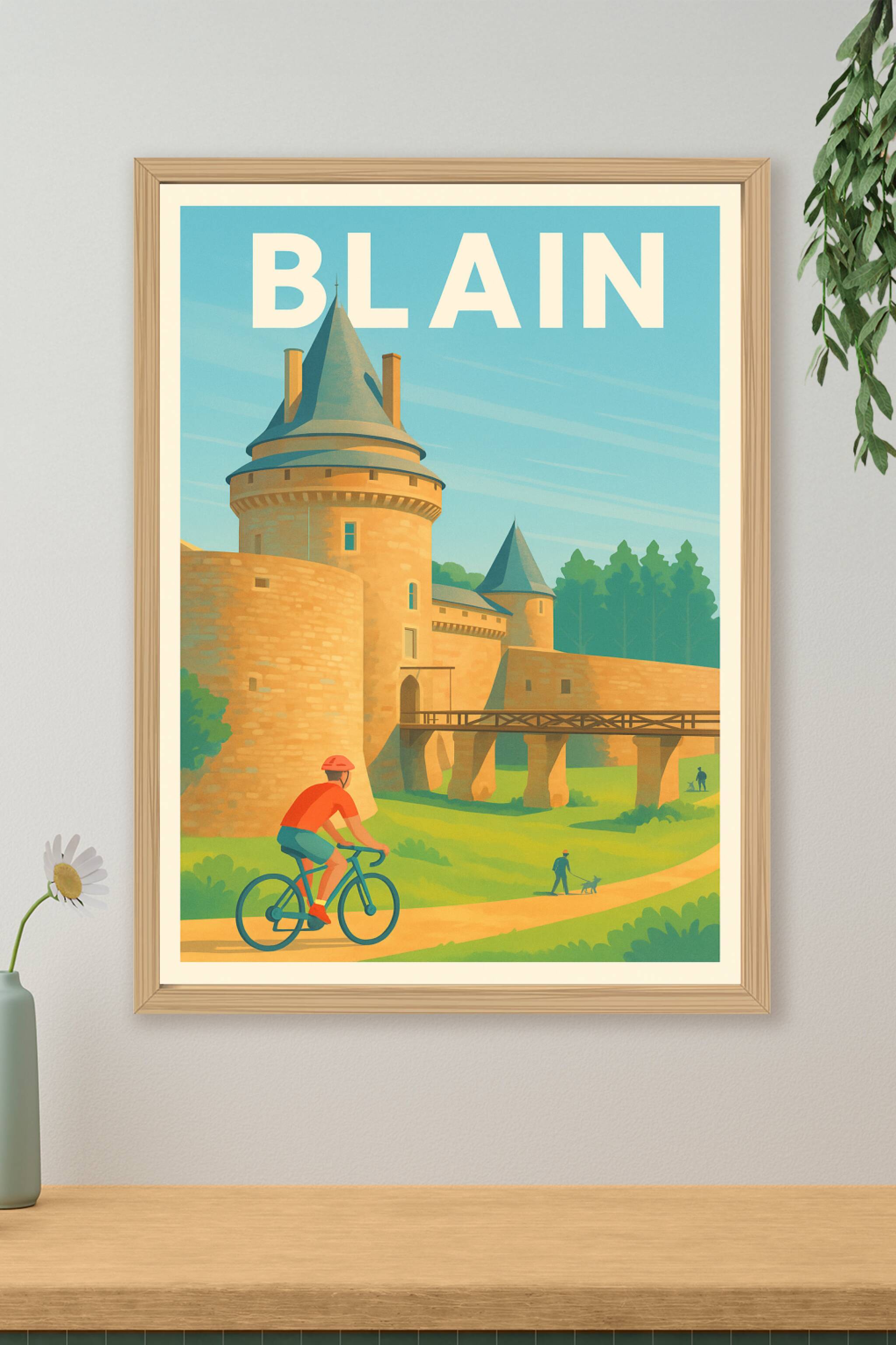 Affiche de Blain - Escapade historique et nature à vélo