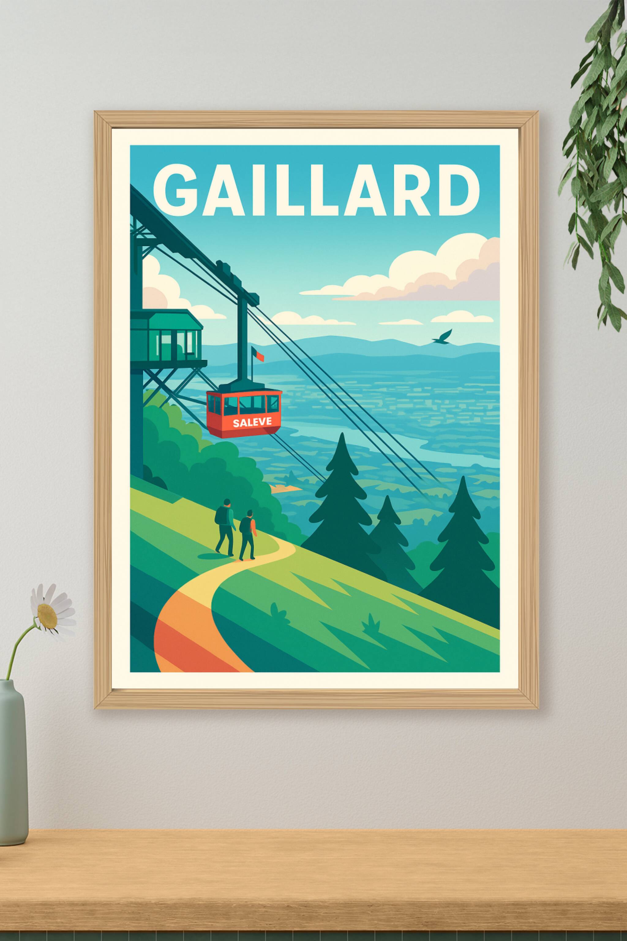 Affiche de Gaillard - Mont Salève et vue panoramique