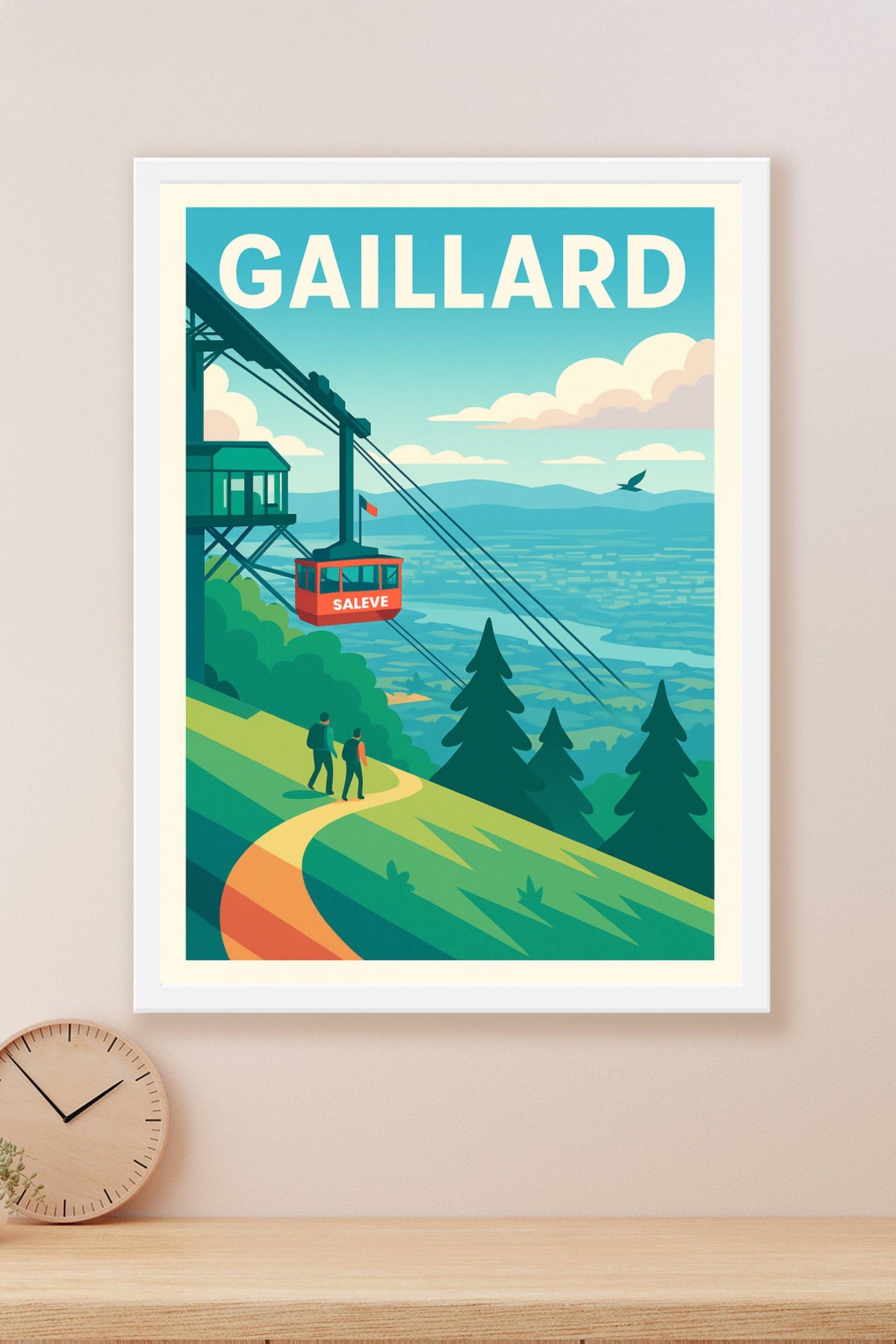 Affiche de Gaillard - Mont Salève et vue panoramique