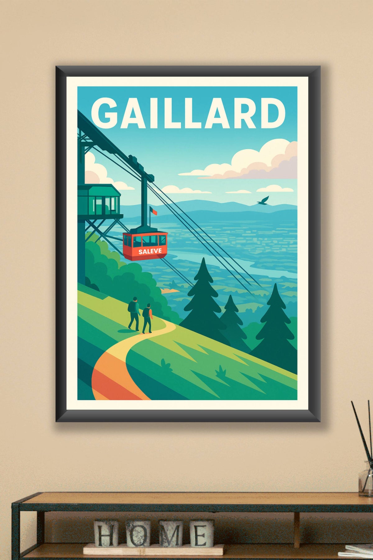 Affiche de Gaillard - Mont Salève et vue panoramique