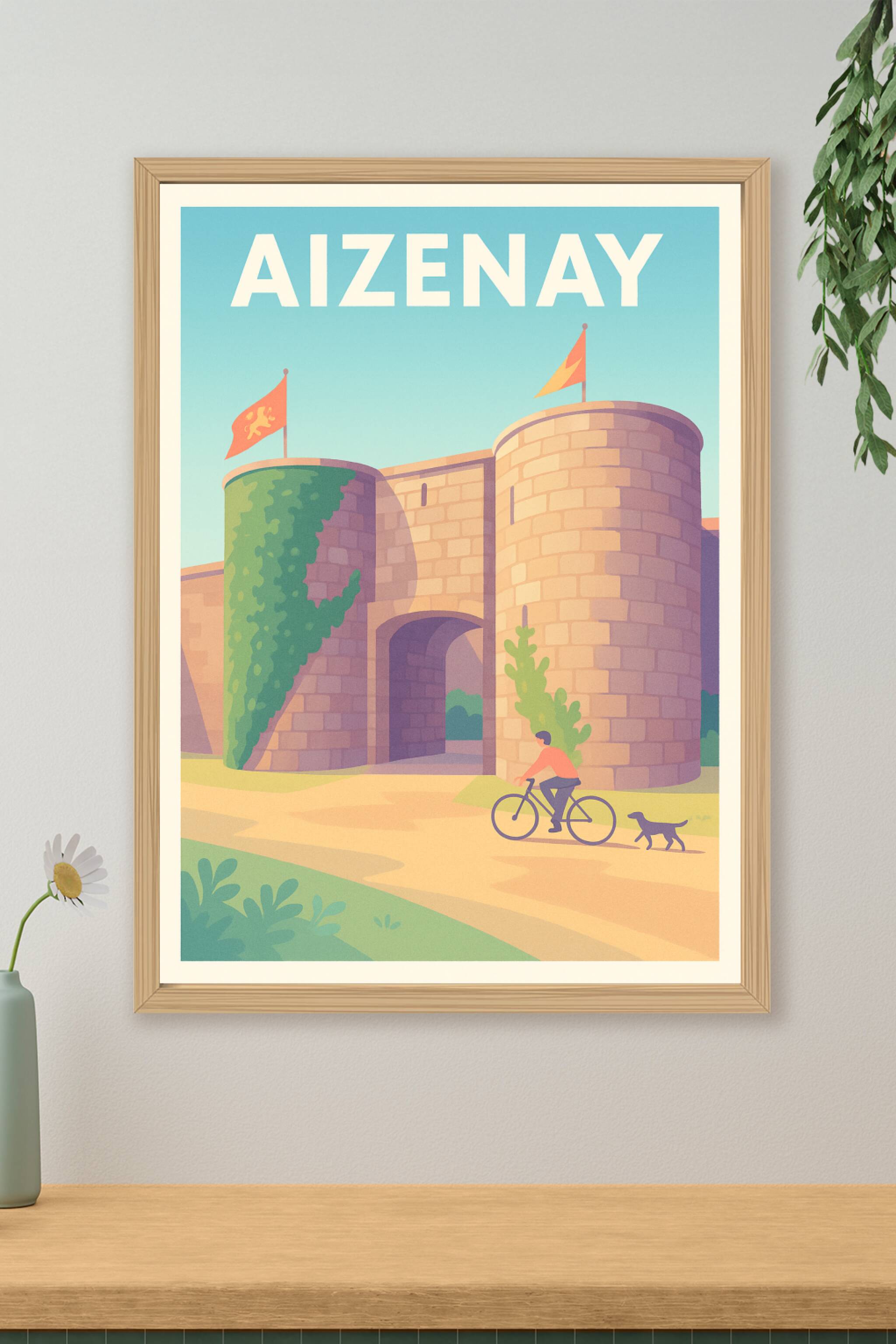 Affiche de Aizenay - Charme et patrimoine à vélo