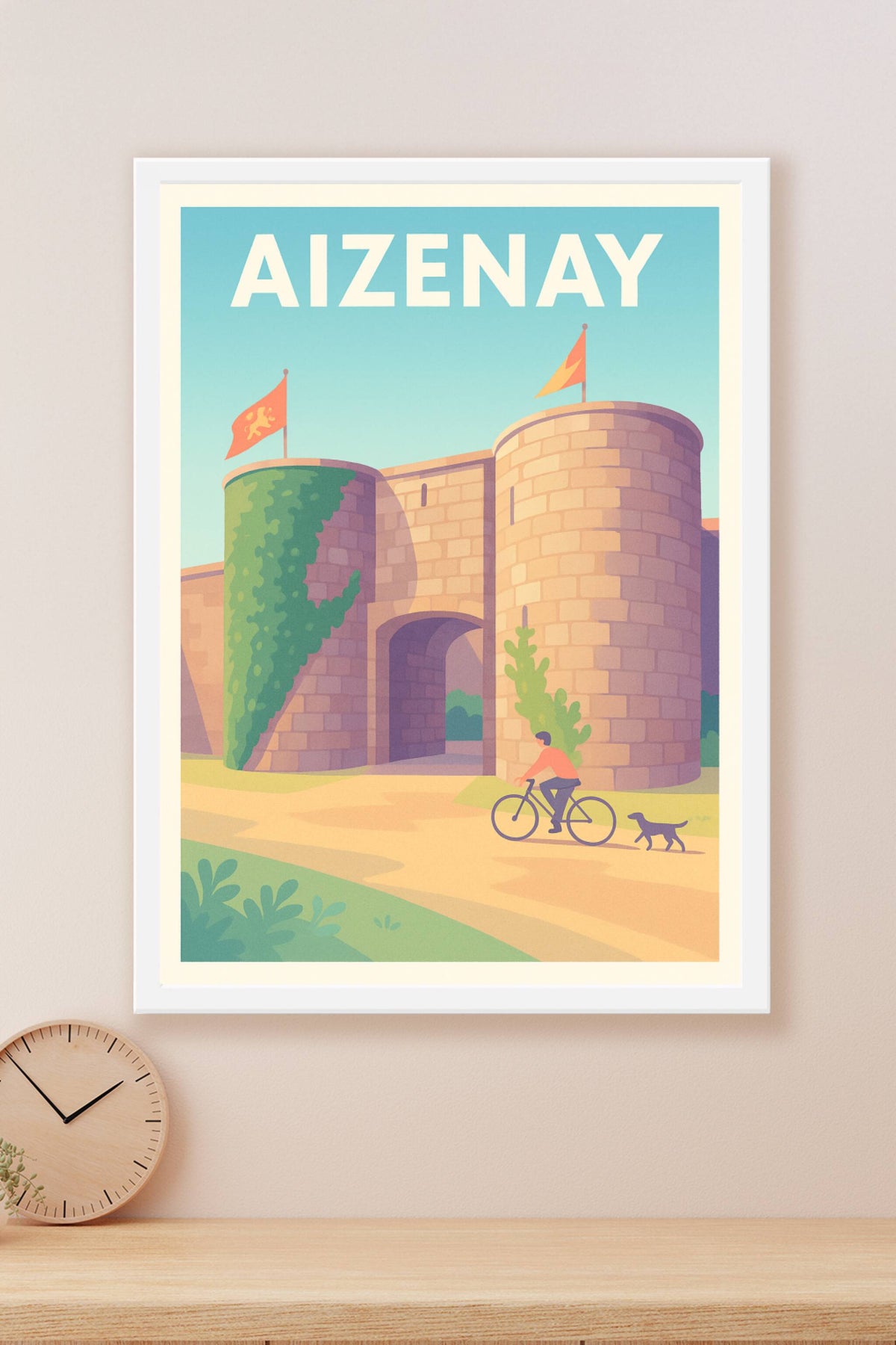 Affiche de Aizenay - Charme et patrimoine à vélo