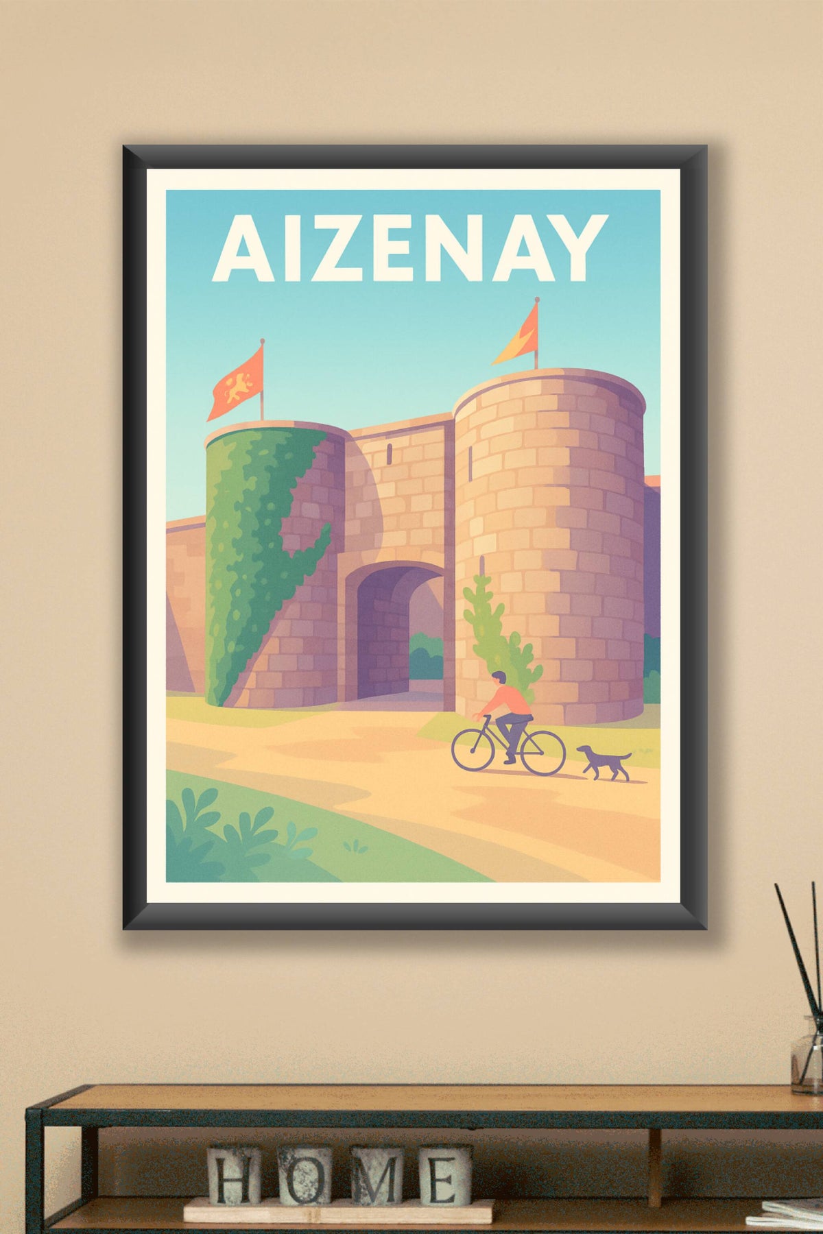 Affiche de Aizenay - Charme et patrimoine à vélo