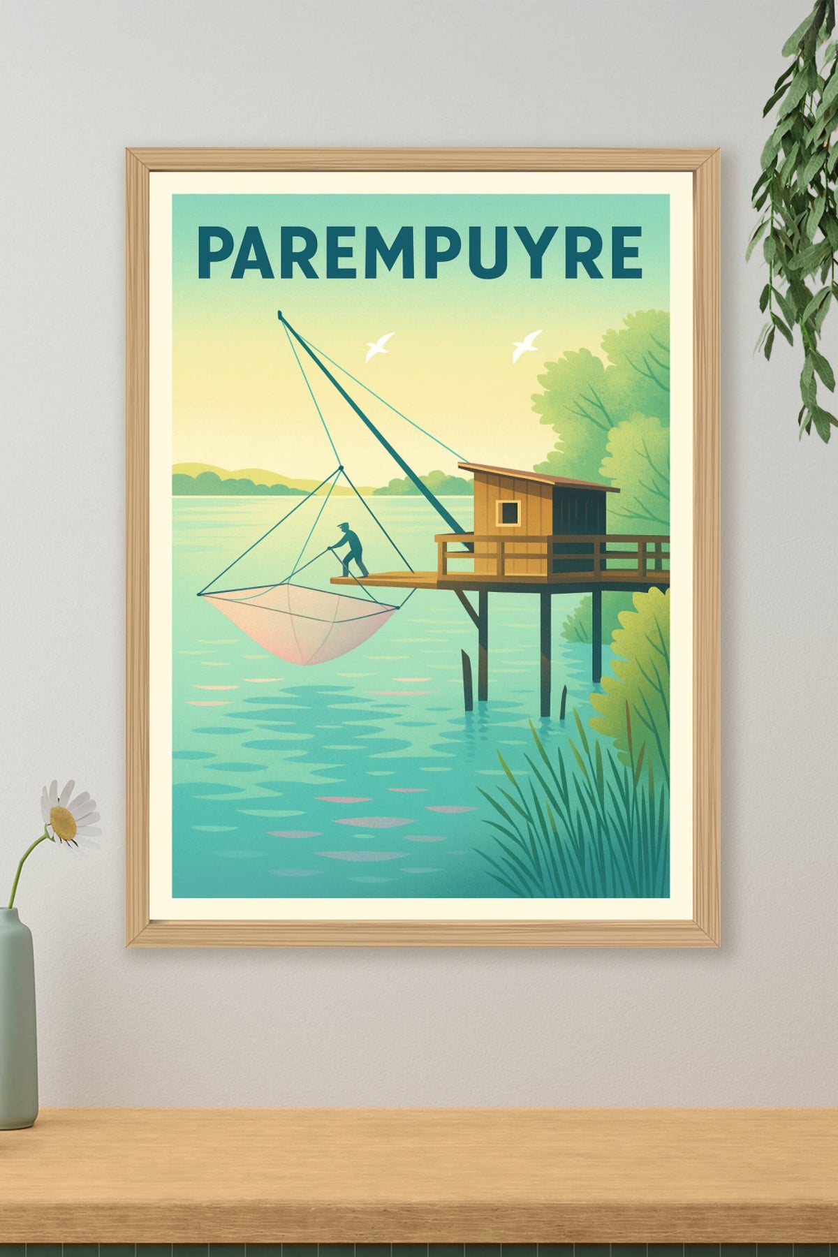 Affiche de Parempuyre - Le charme tranquille du carrelet sur la Dordogne