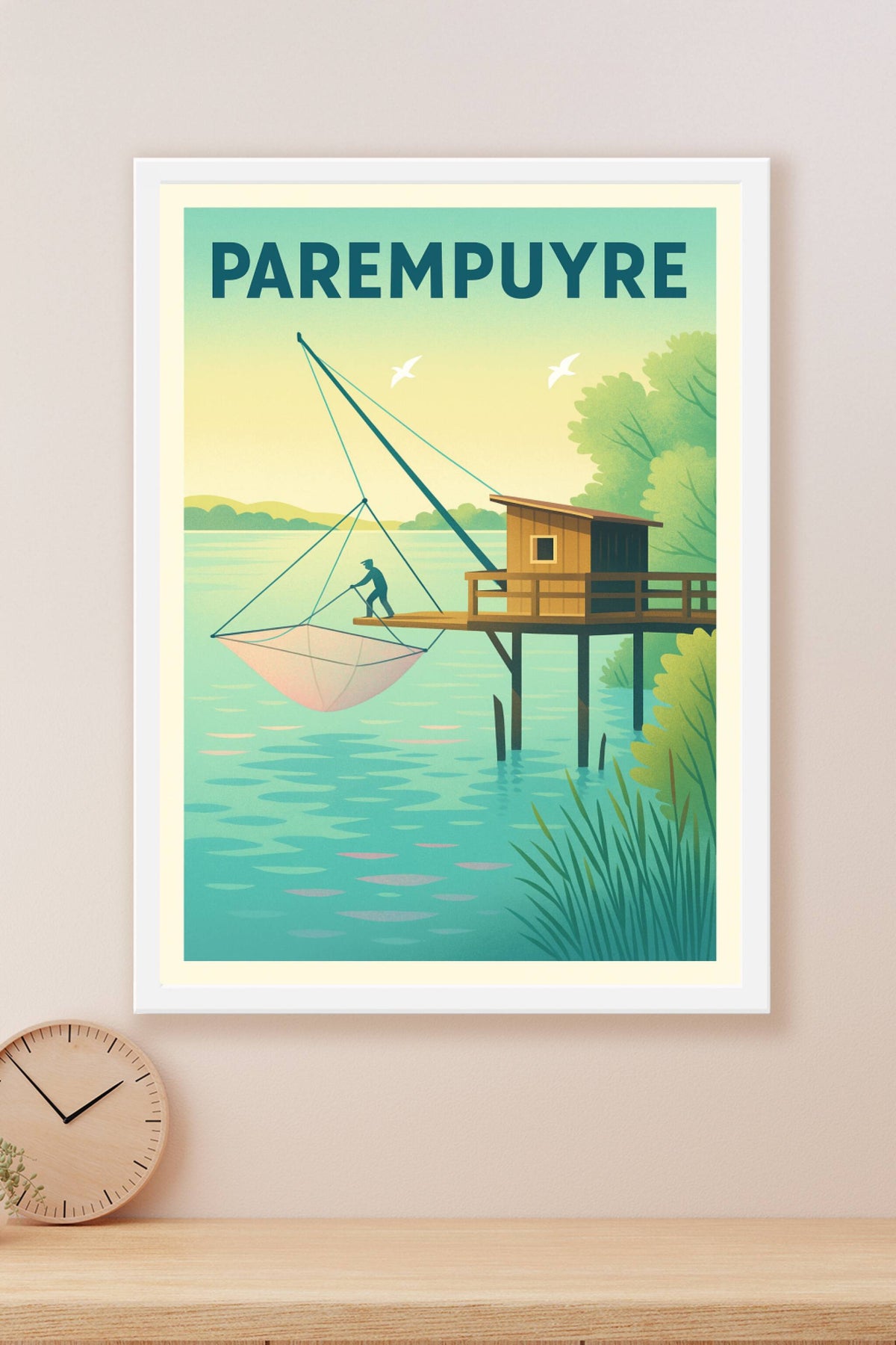 Affiche de Parempuyre - Le charme tranquille du carrelet sur la Dordogne