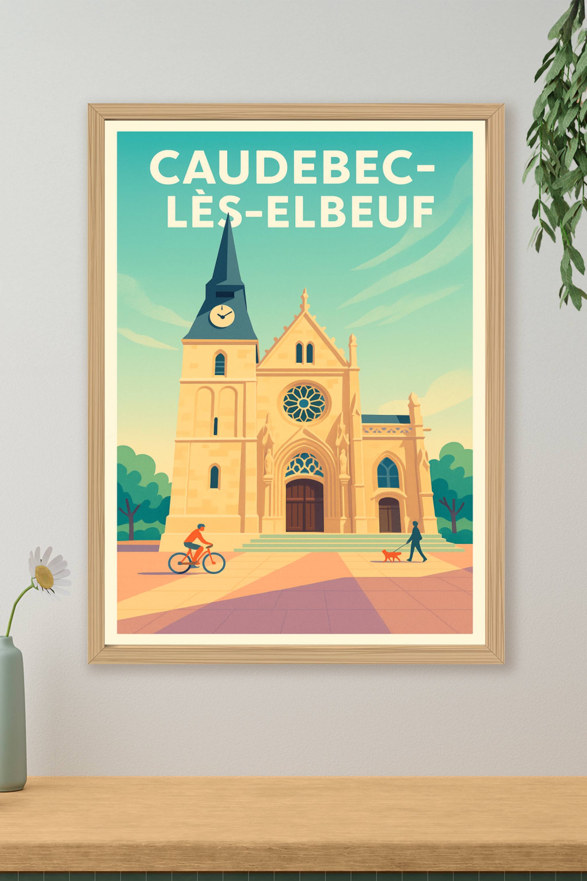 Affiche de Caudebec-lès-Elbeuf - L'élégance historique au cœur de la ville