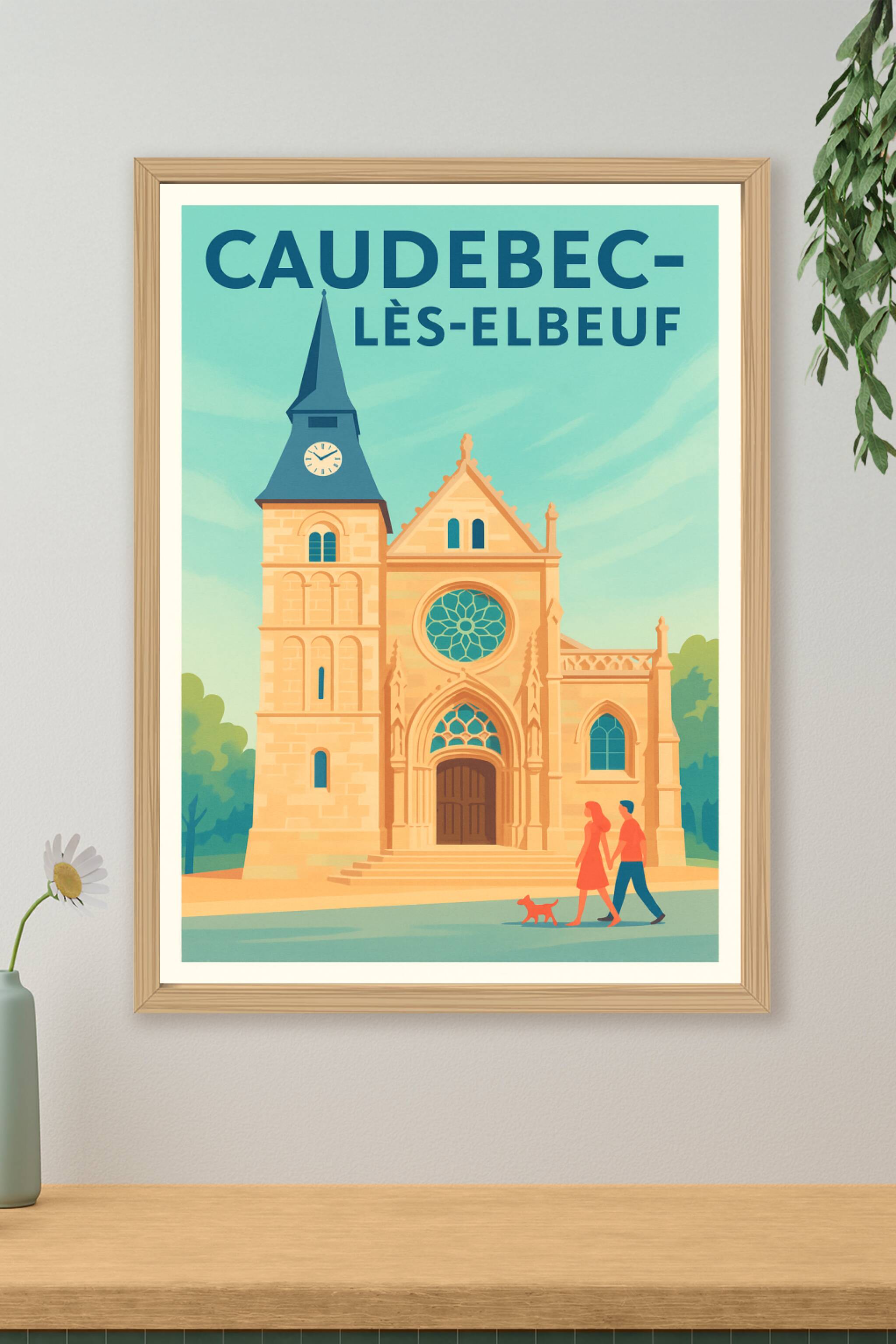 Affiche de Caudebec-lès-Elbeuf - Tranquillité et charme normand