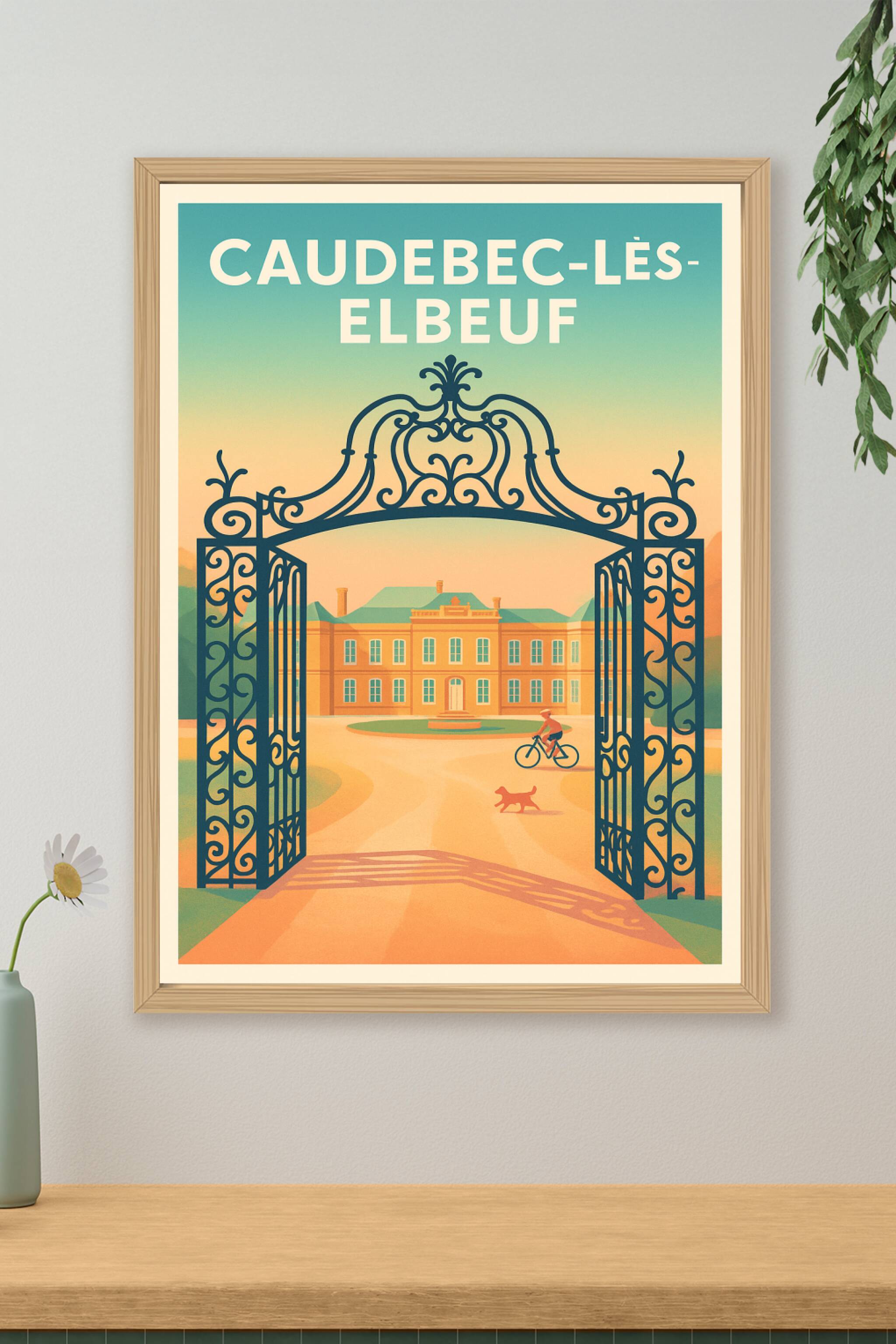 Affiche de Caudebec-lès-Elbeuf - L'élégance à travers les grilles