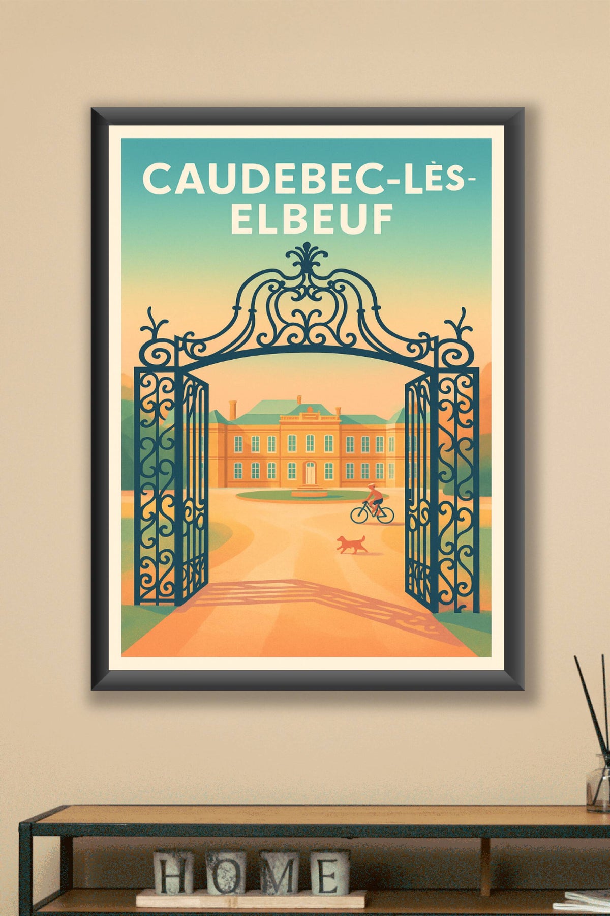 Affiche de Caudebec-lès-Elbeuf - L'élégance à travers les grilles