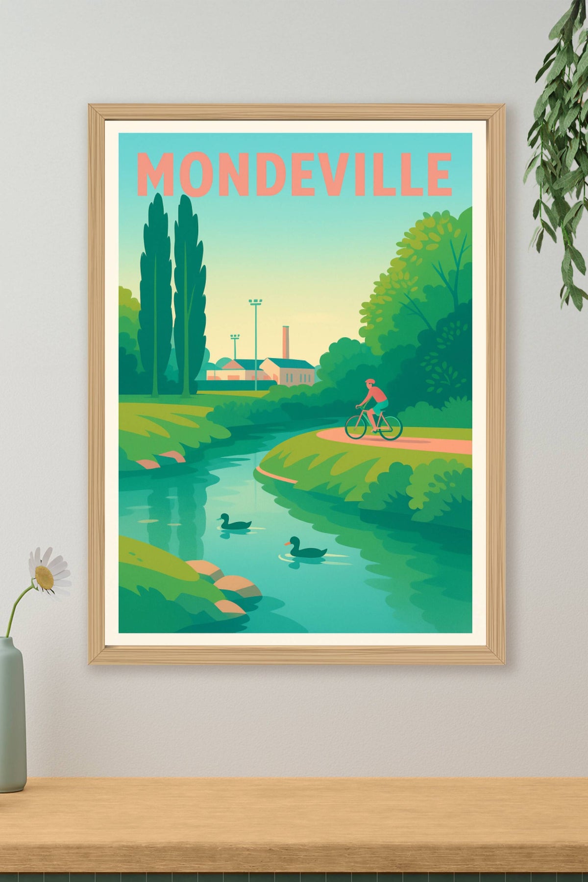 Affiche de Mondeville - Invitation à la détente en pleine nature