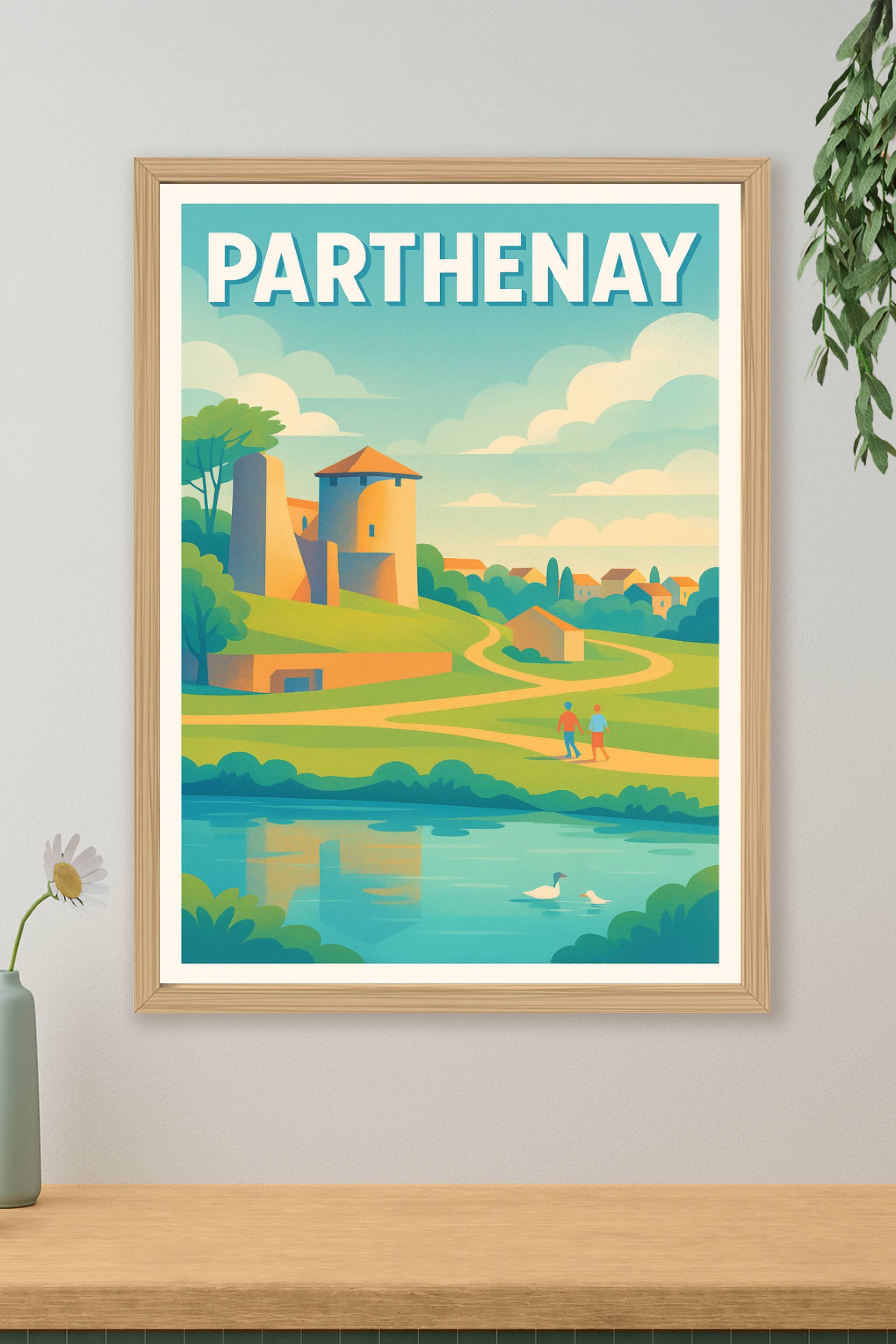 Affiche de Parthenay - Charme et sérénité au cœur de la campagne