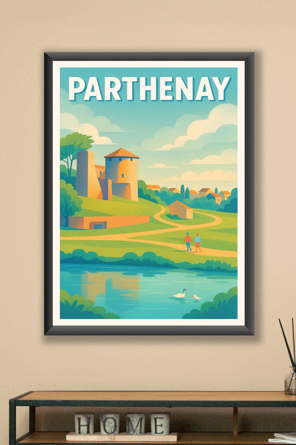 Affiche de Parthenay - Charme et sérénité au cœur de la campagne
