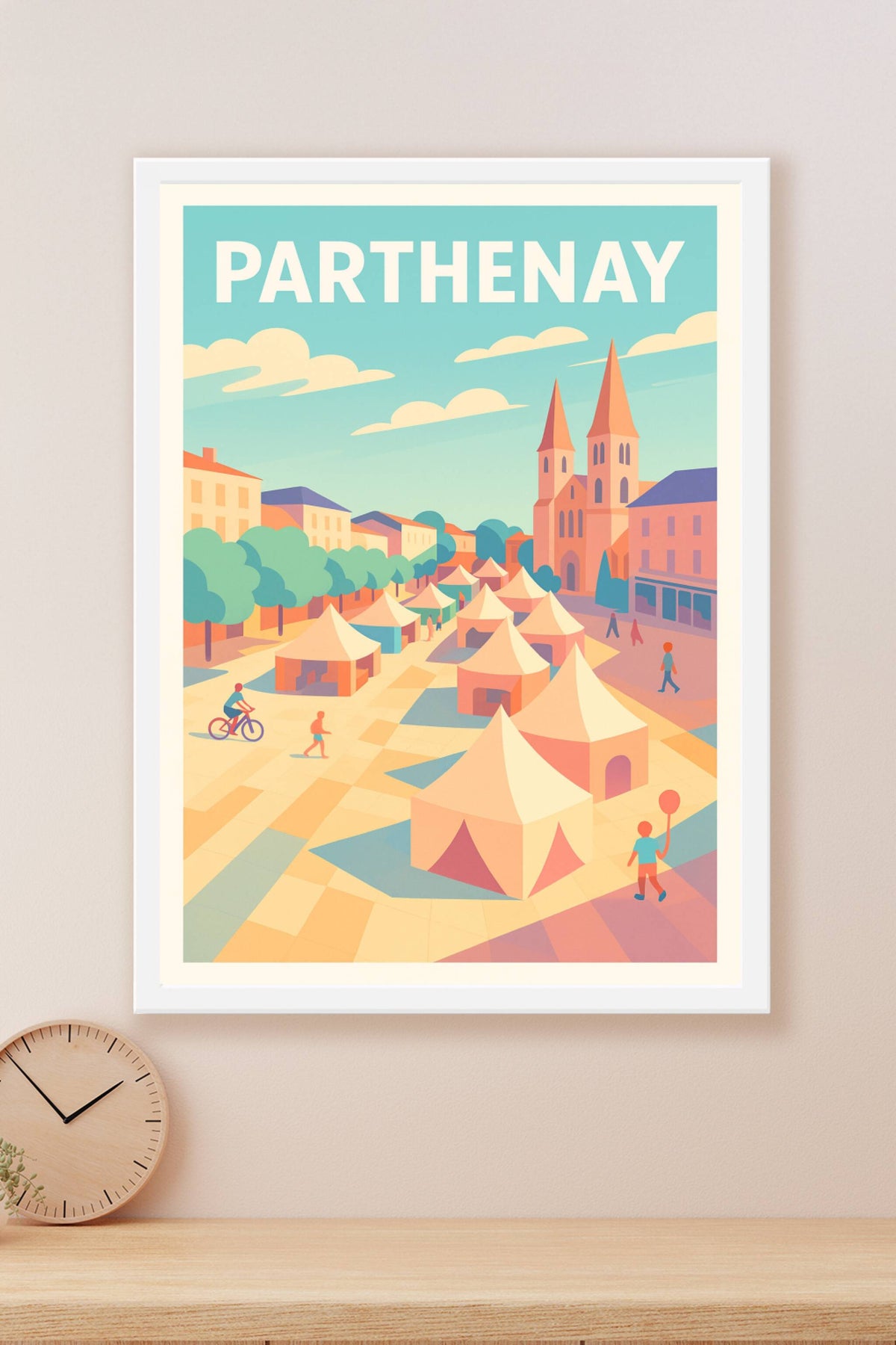 Affiche de Parthenay - L'animation chaleureuse de la ville médiévale
