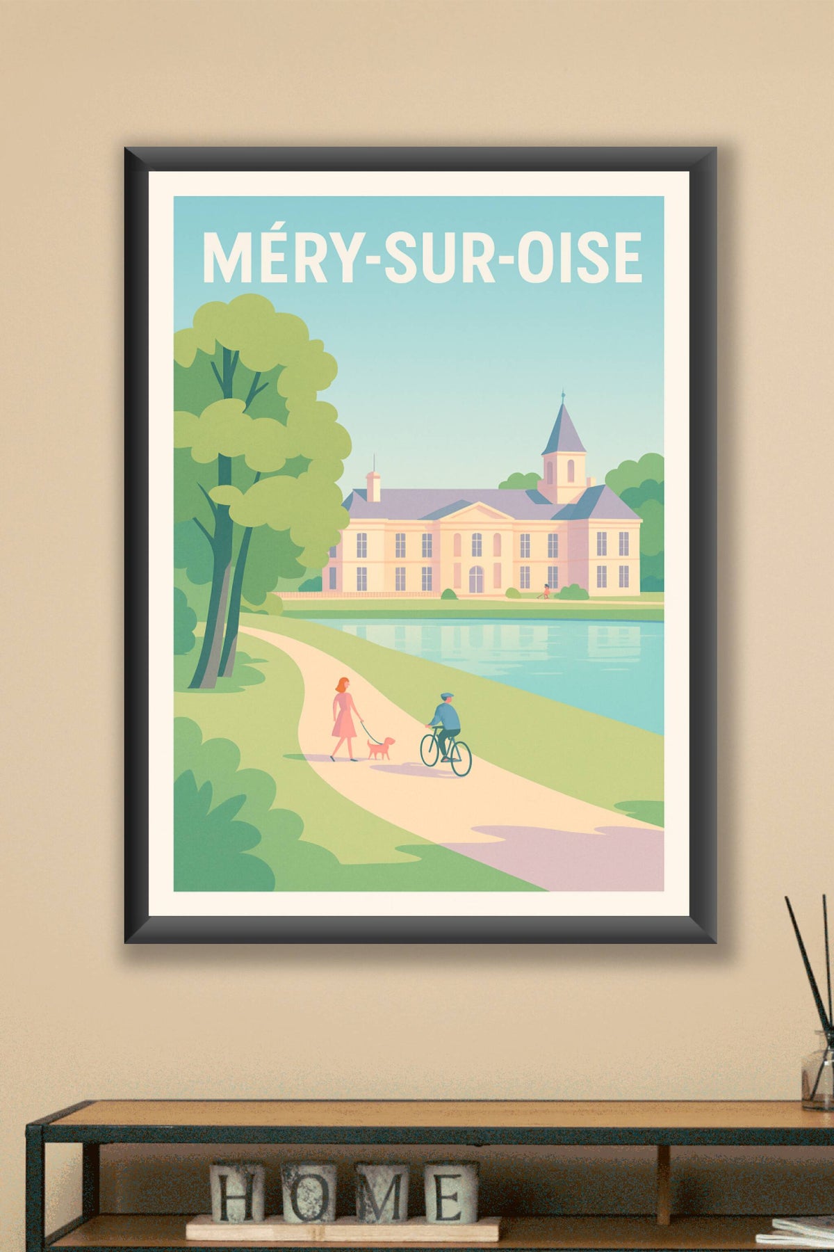 Affiche de Méry-sur-Oise - Promenade bucolique au bord de l'eau