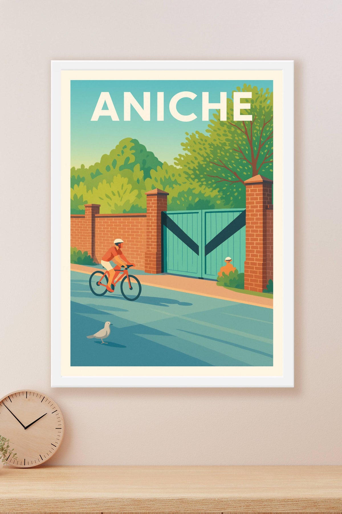 Affiche de Aniche - Douce balade en vélo sous le soleil