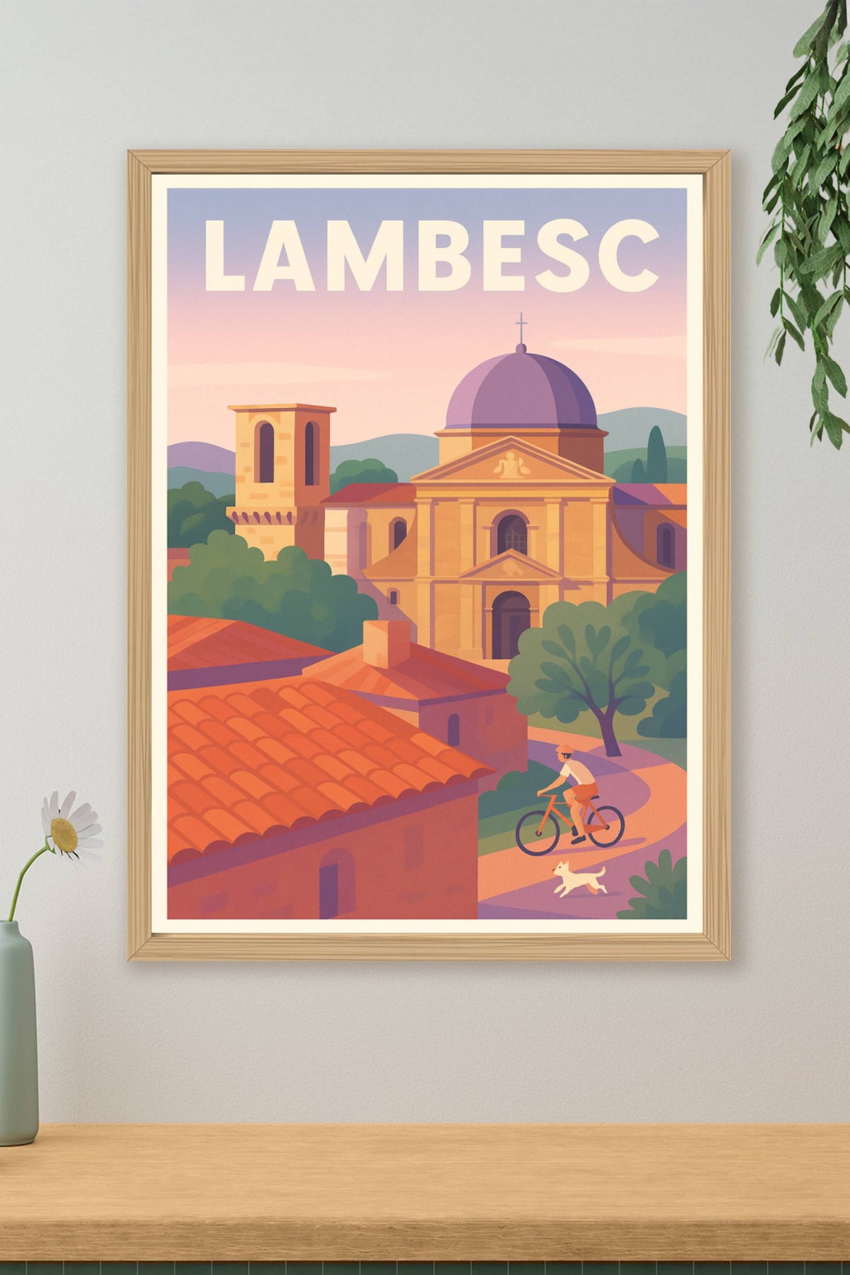 Affiche de Lambesc - Douceur et charme provençal