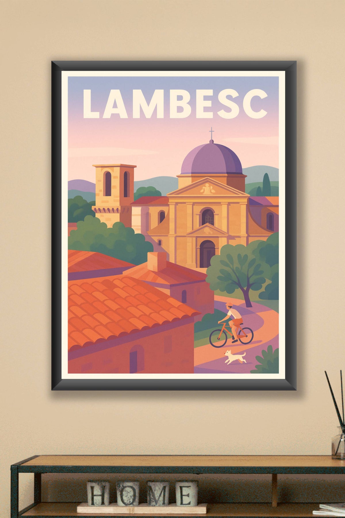 Affiche de Lambesc - Douceur et charme provençal