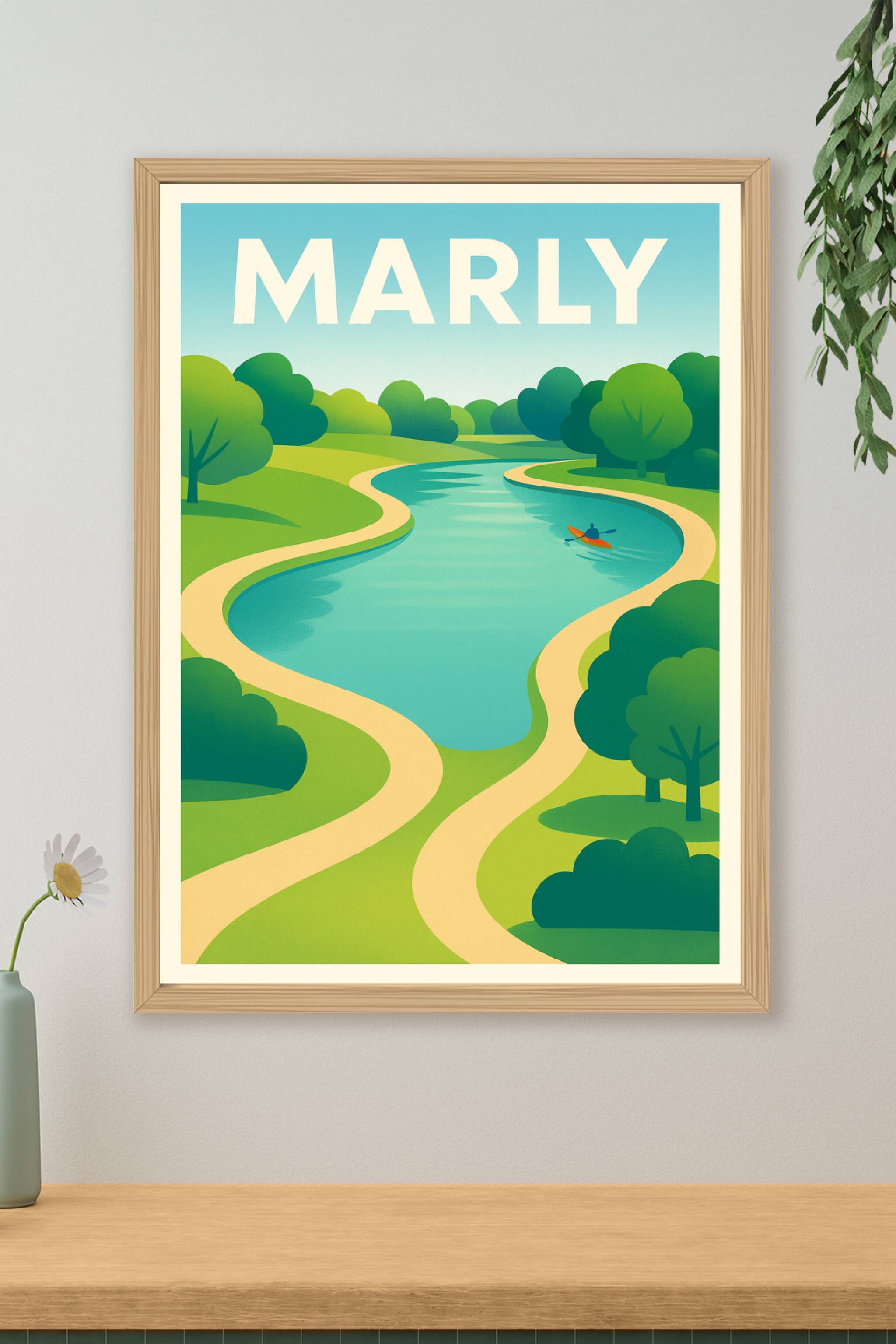 Affiche de Marly - Évasion paisible au fil de l'eau