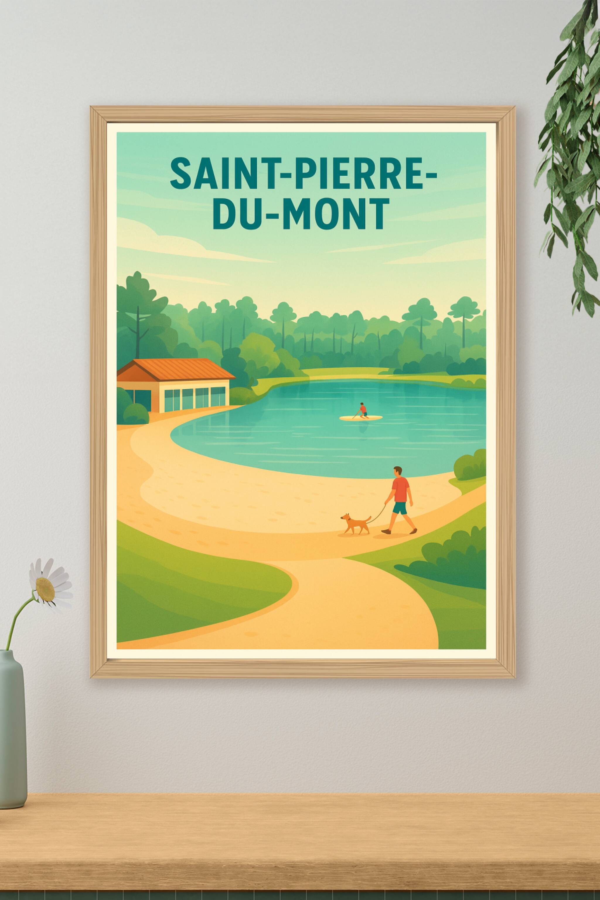 Affiche de Saint-Pierre-du-Mont - Évasion nature et détente au bord de l'eau