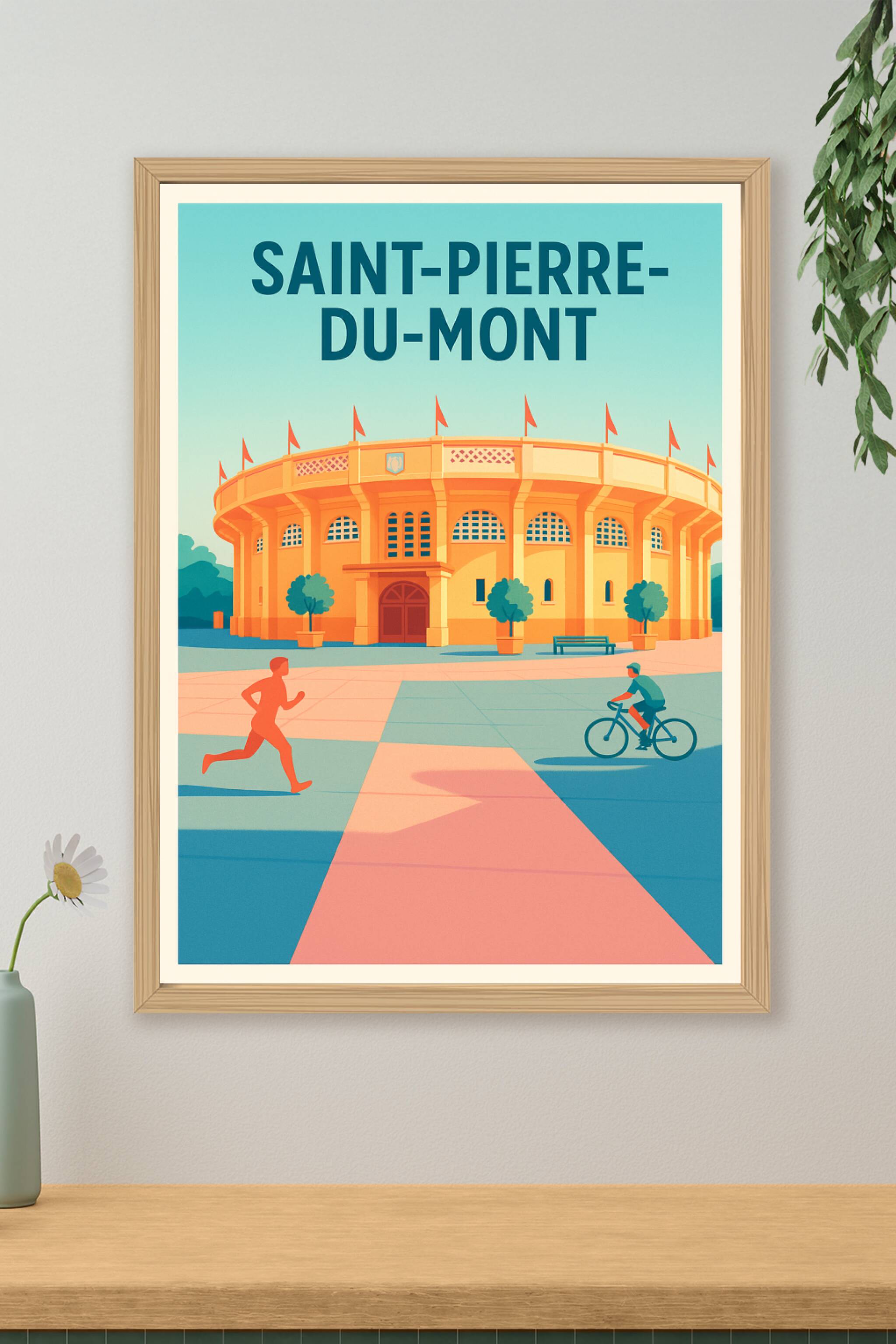 Affiche de Saint-Pierre-du-Mont - L'élégance sportive au cœur de la ville