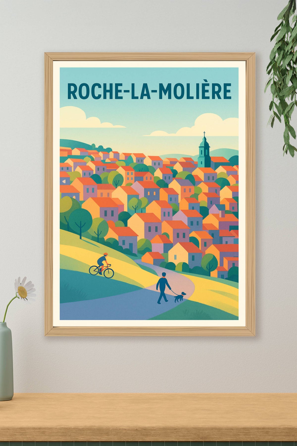 Affiche de Roche-la-Molière - Douceur de vie au cœur des collines