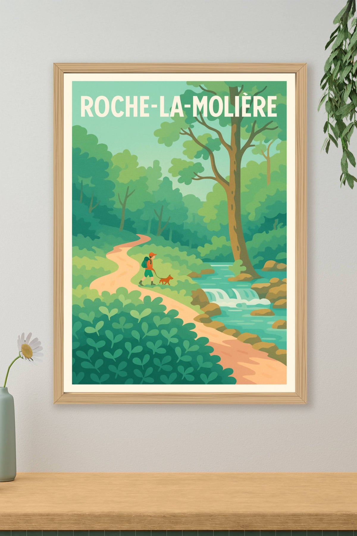 Affiche de Roche-la-Molière - Promenade en nature apaisante