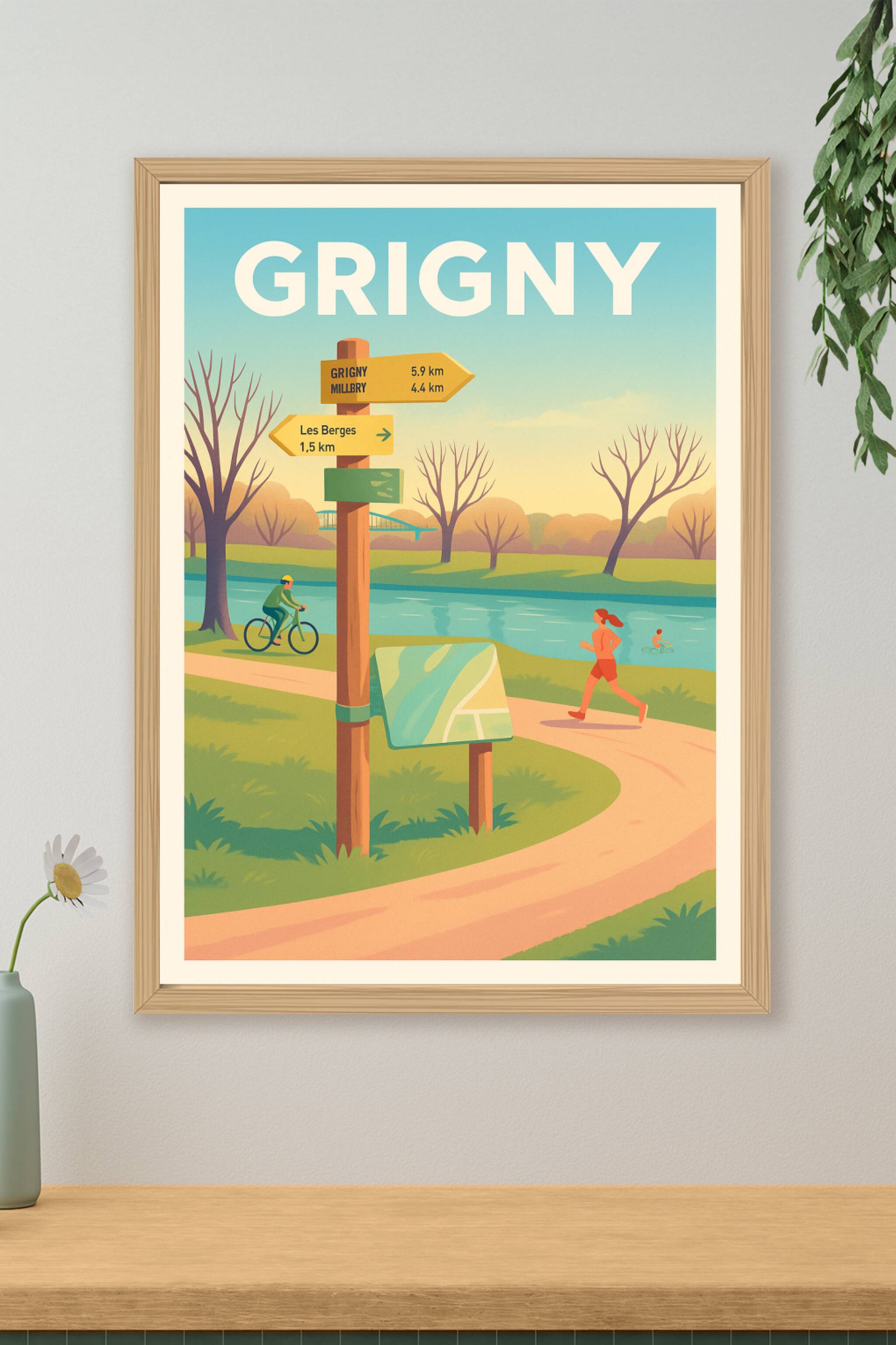 Affiche de Grigny - Cap sur les Berges revitalisées
