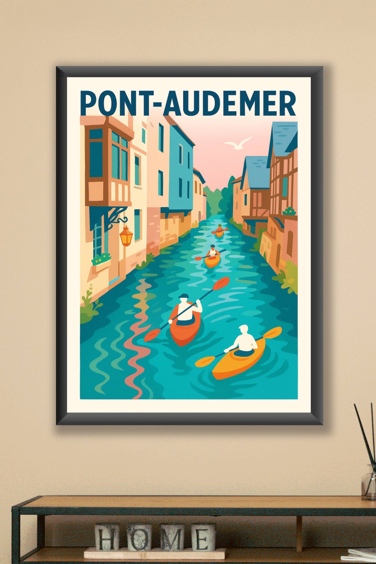 Affiche de Pont-Audemer - Flottez sur la Venise Normande