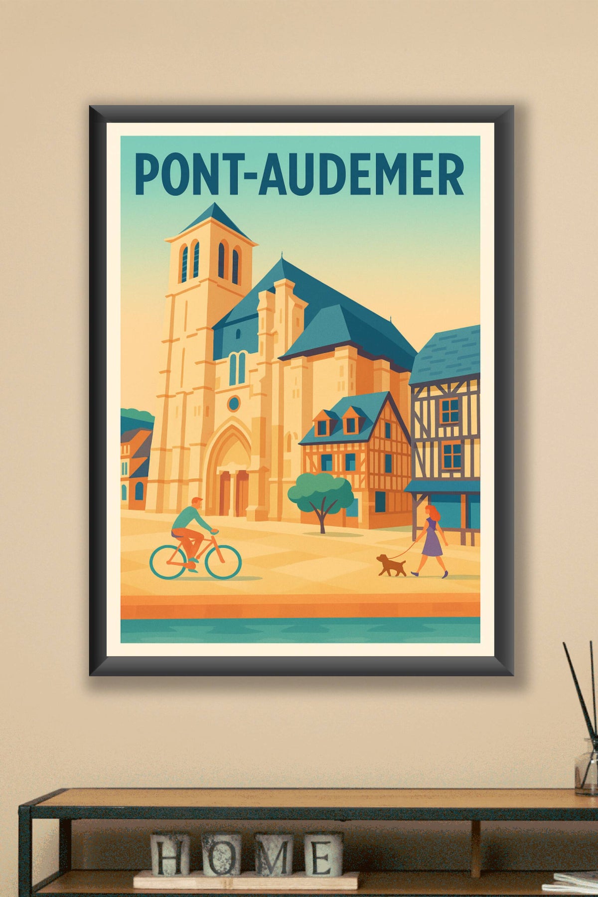 Affiche de Pont-Audemer - Charme et quiétude normande