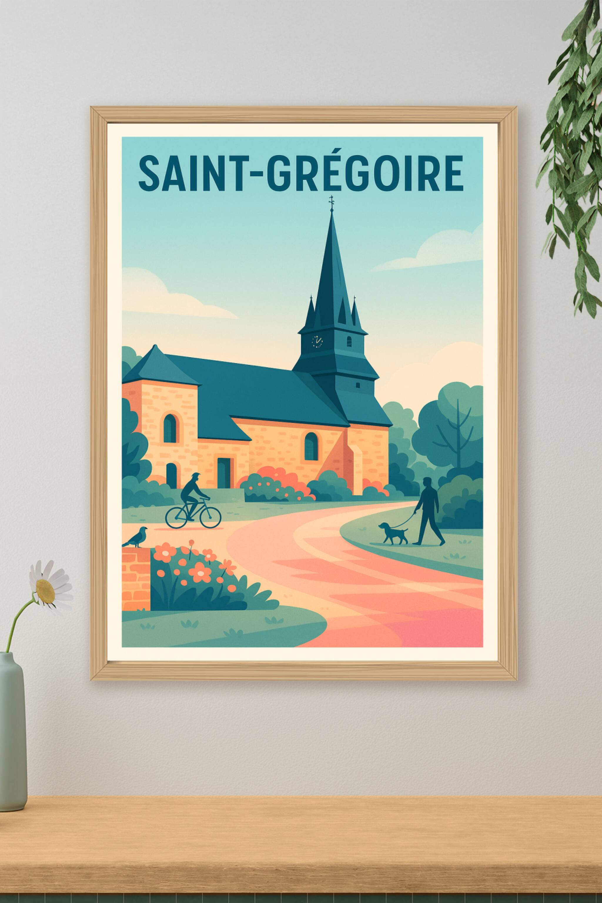 Affiche de Saint-Grégoire - Charme et sérénité au cœur de la campagne