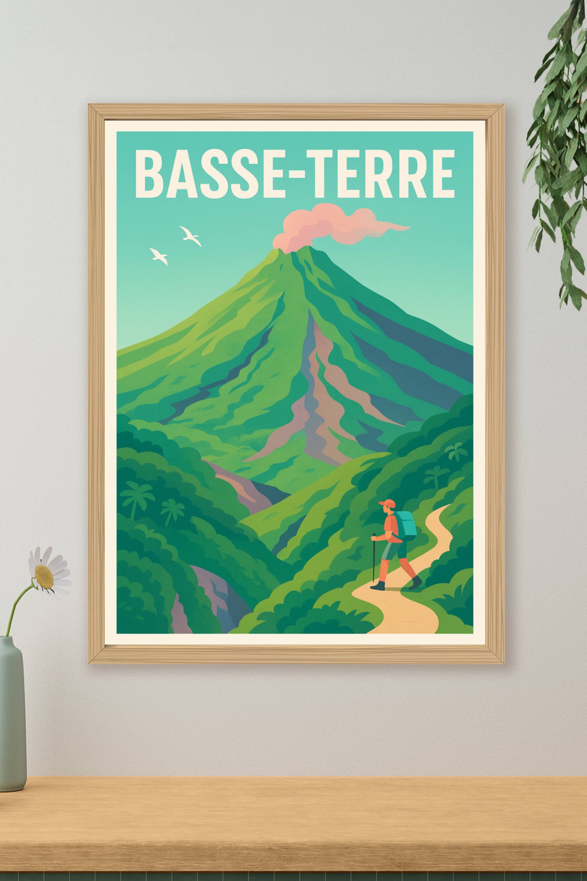 Affiche de Basse-Terre - Invitation à l'aventure volcanique