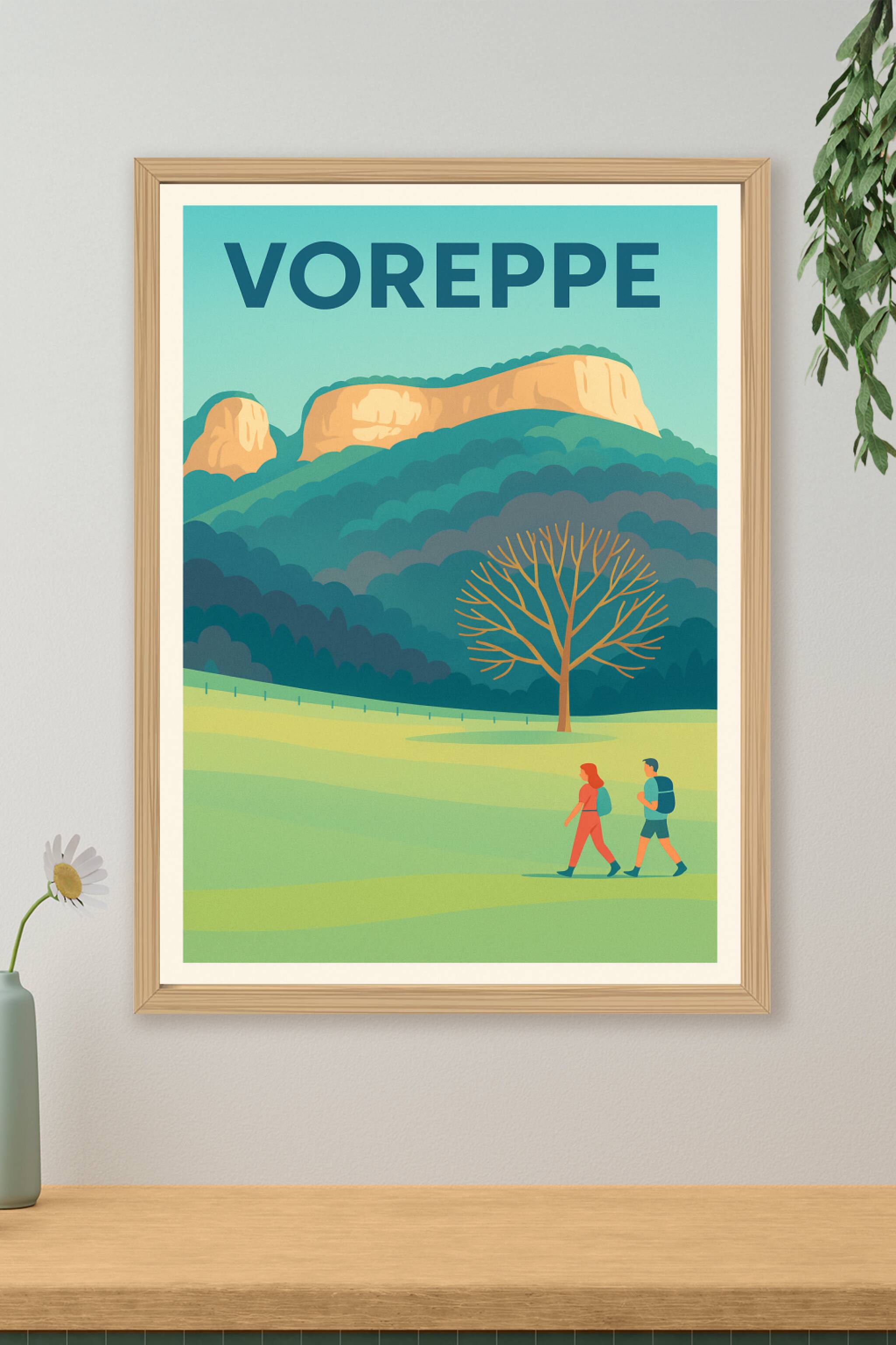 Affiche de Voreppe - Invitation à la randonnée au cœur de la nature