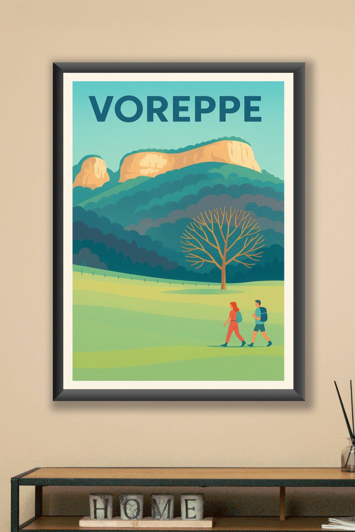 Affiche de Voreppe - Invitation à la randonnée au cœur de la nature