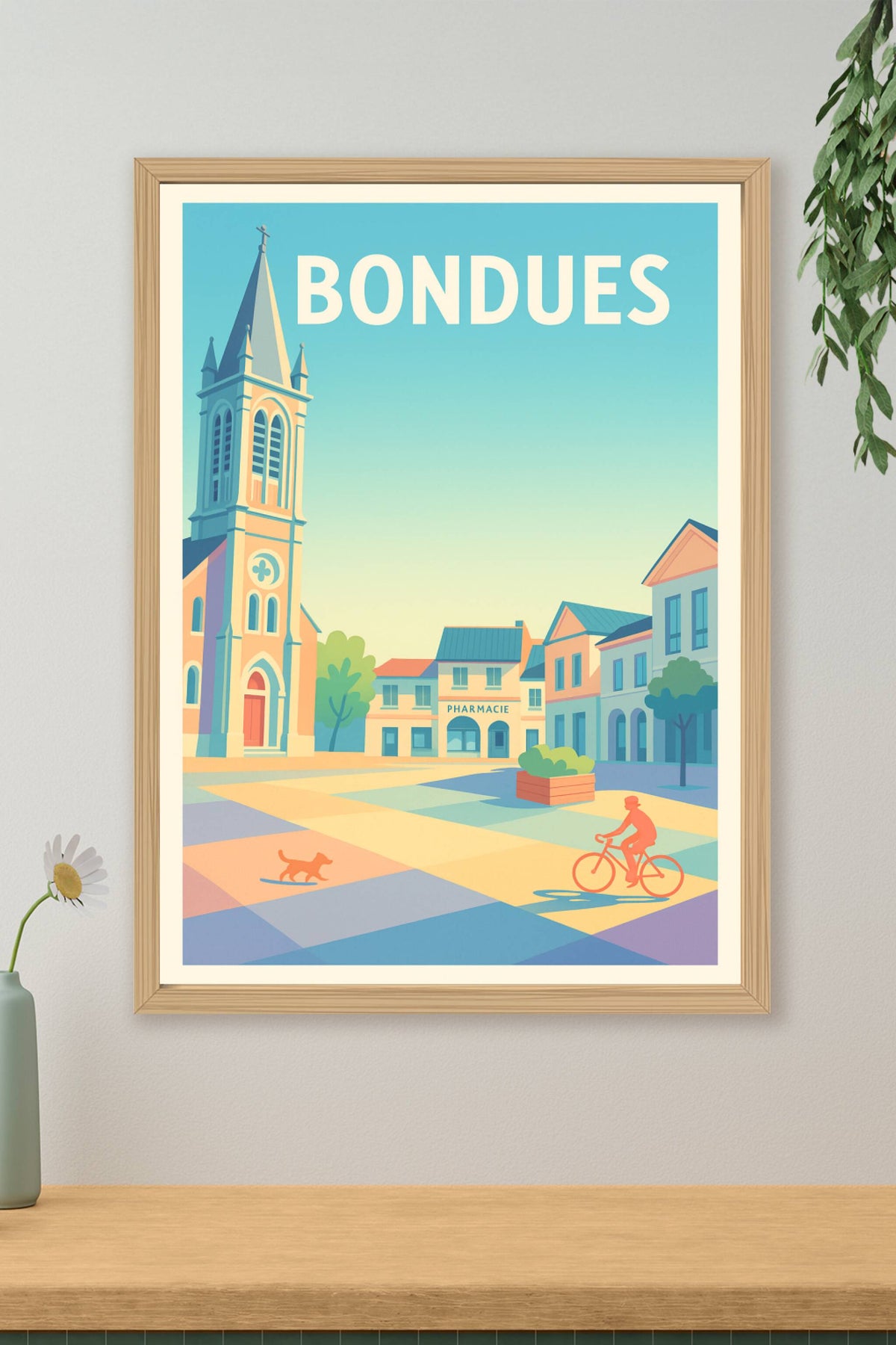 Affiche de Bondues - Charme d'une place paisible