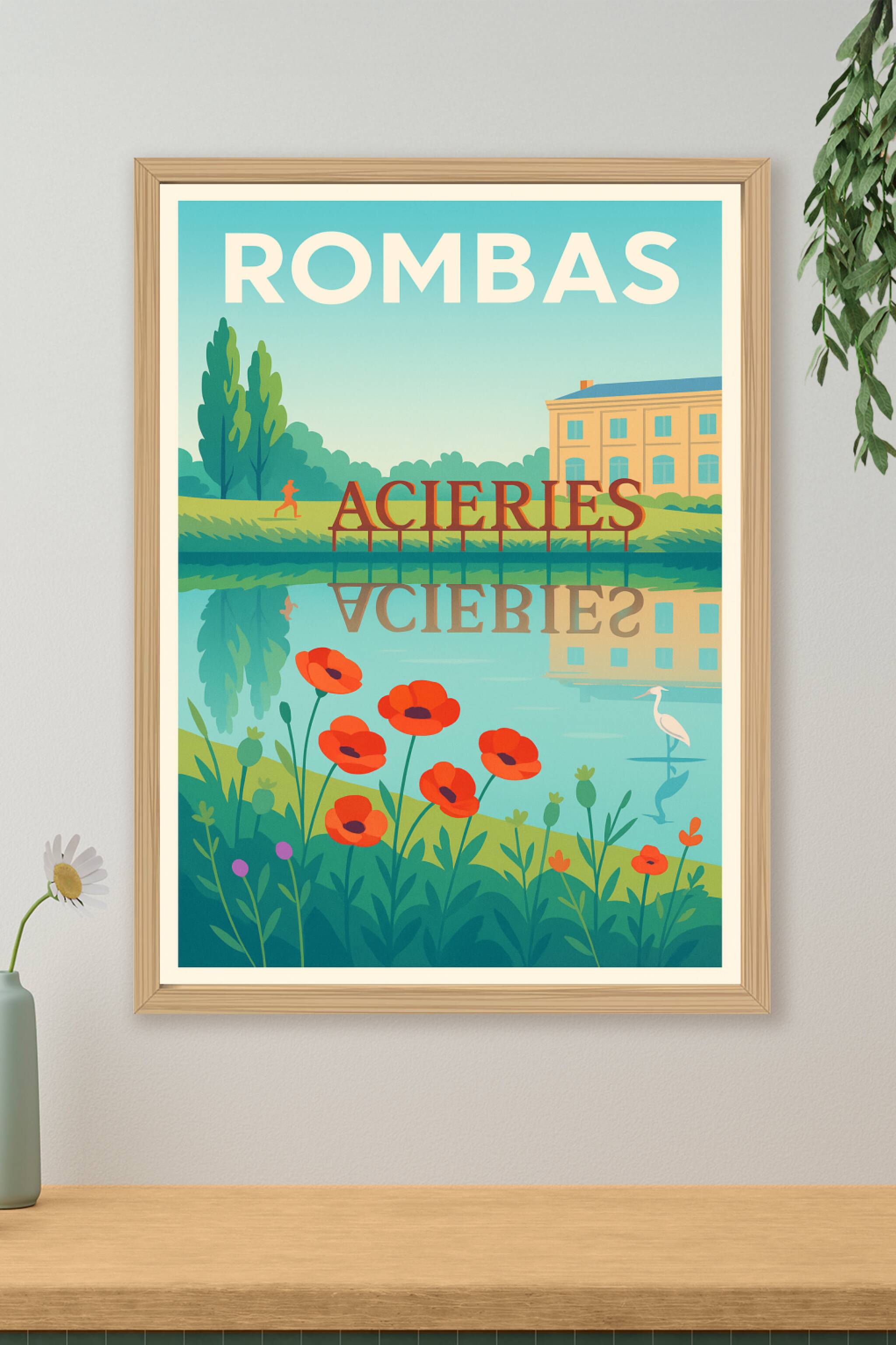 Affiche de Rombas - Harmonie entre nature et héritage industriel