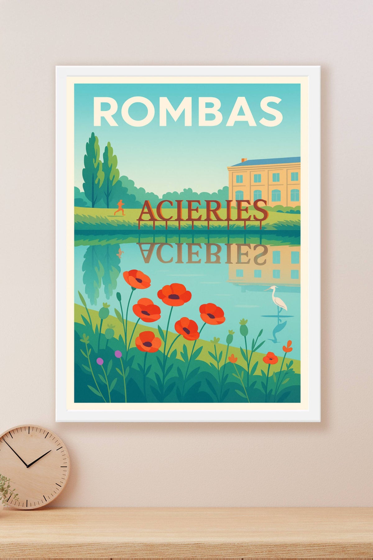 Affiche de Rombas - Harmonie entre nature et héritage industriel