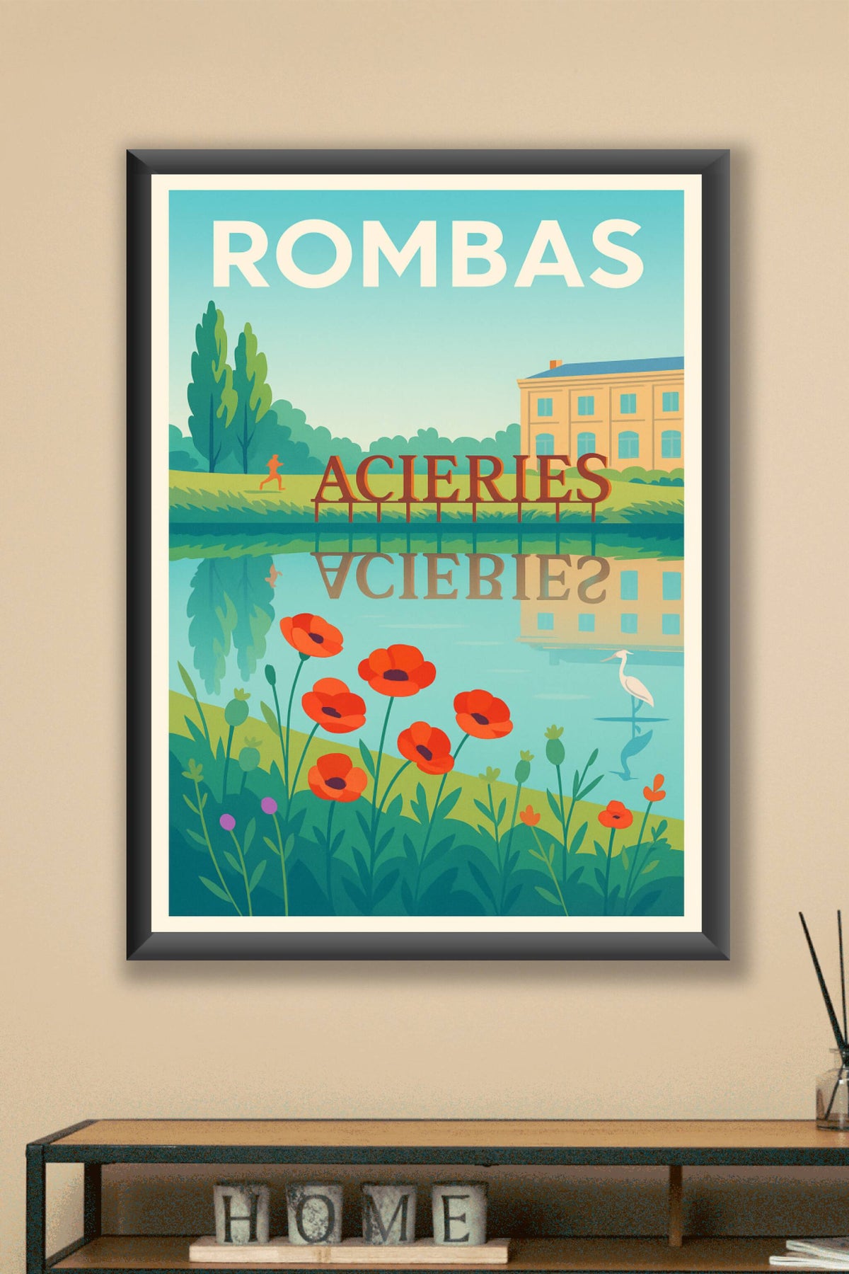 Affiche de Rombas - Harmonie entre nature et héritage industriel